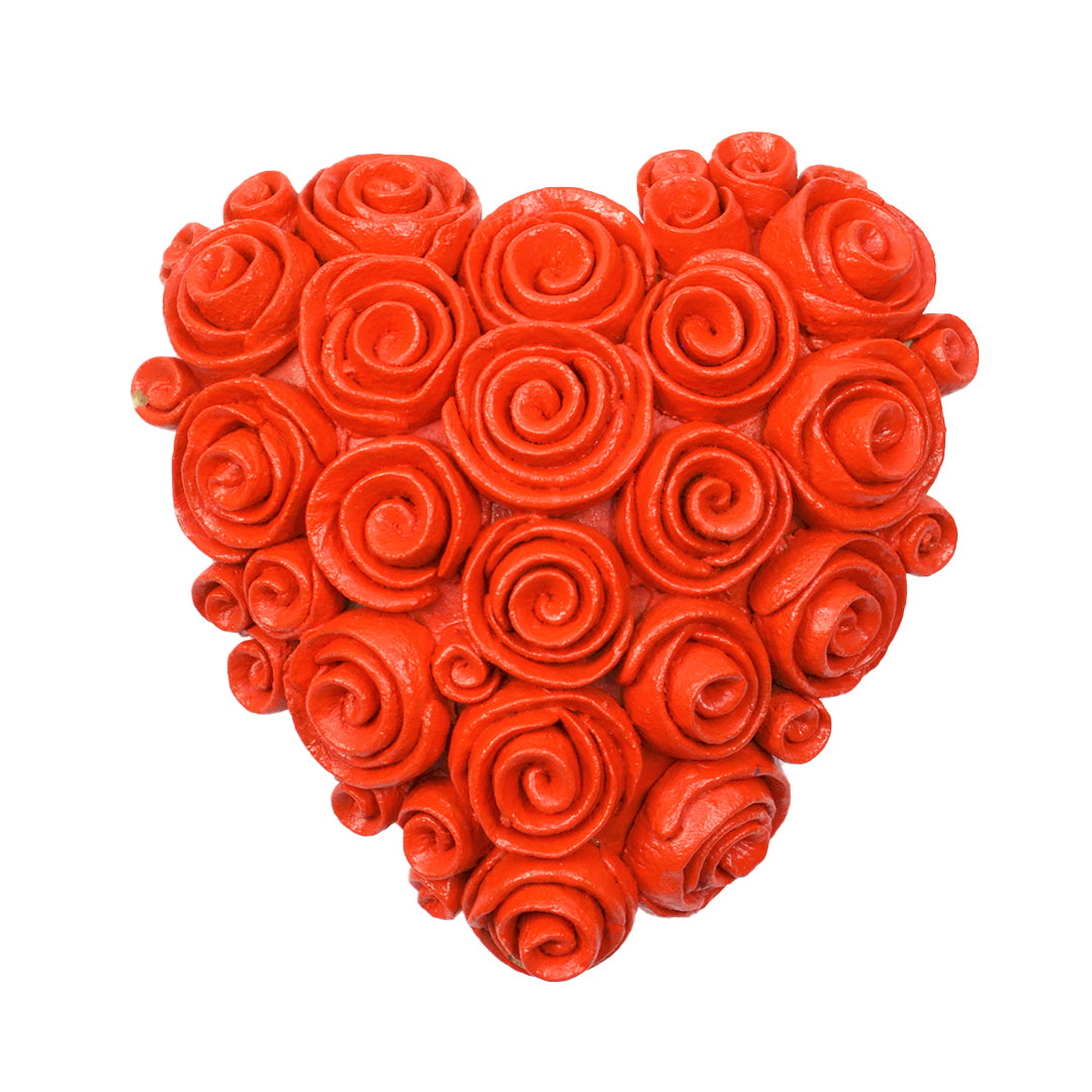 Roses 3D Clay Heart Wall Decor