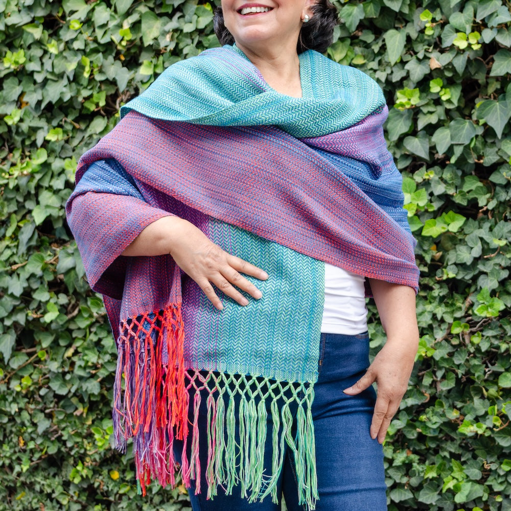 Ombre Multicolored Rebozo, or Shawl