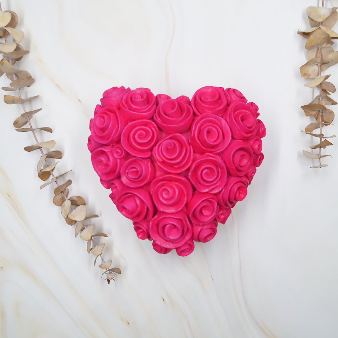 Roses 3D Clay Heart Wall Decor