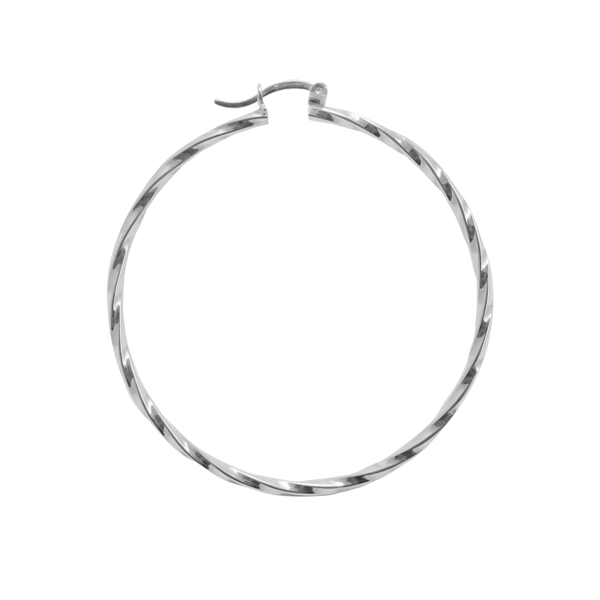 Sterling Silver Large 2.5" Hoop Earrings