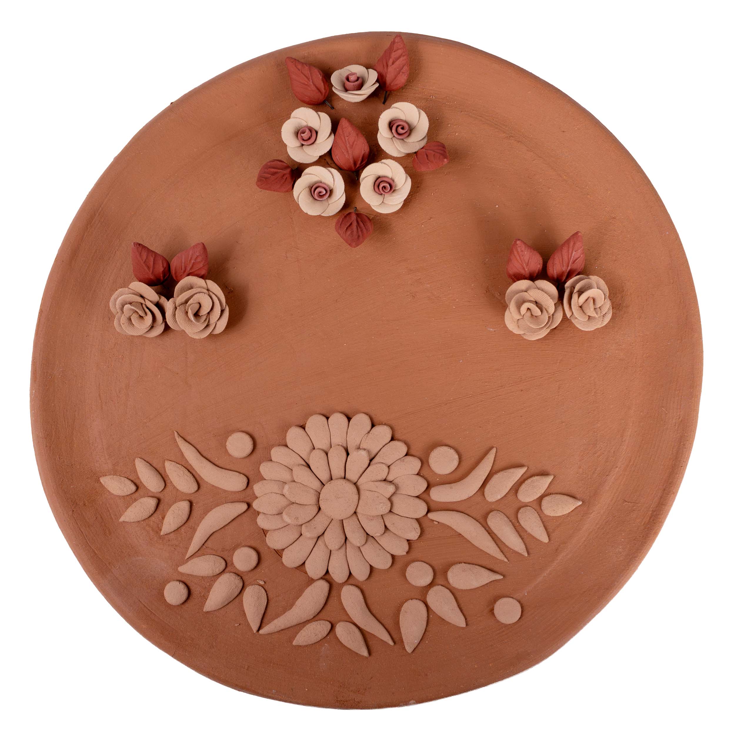 Florecitas Barro Pigmentado Clay Wall Art