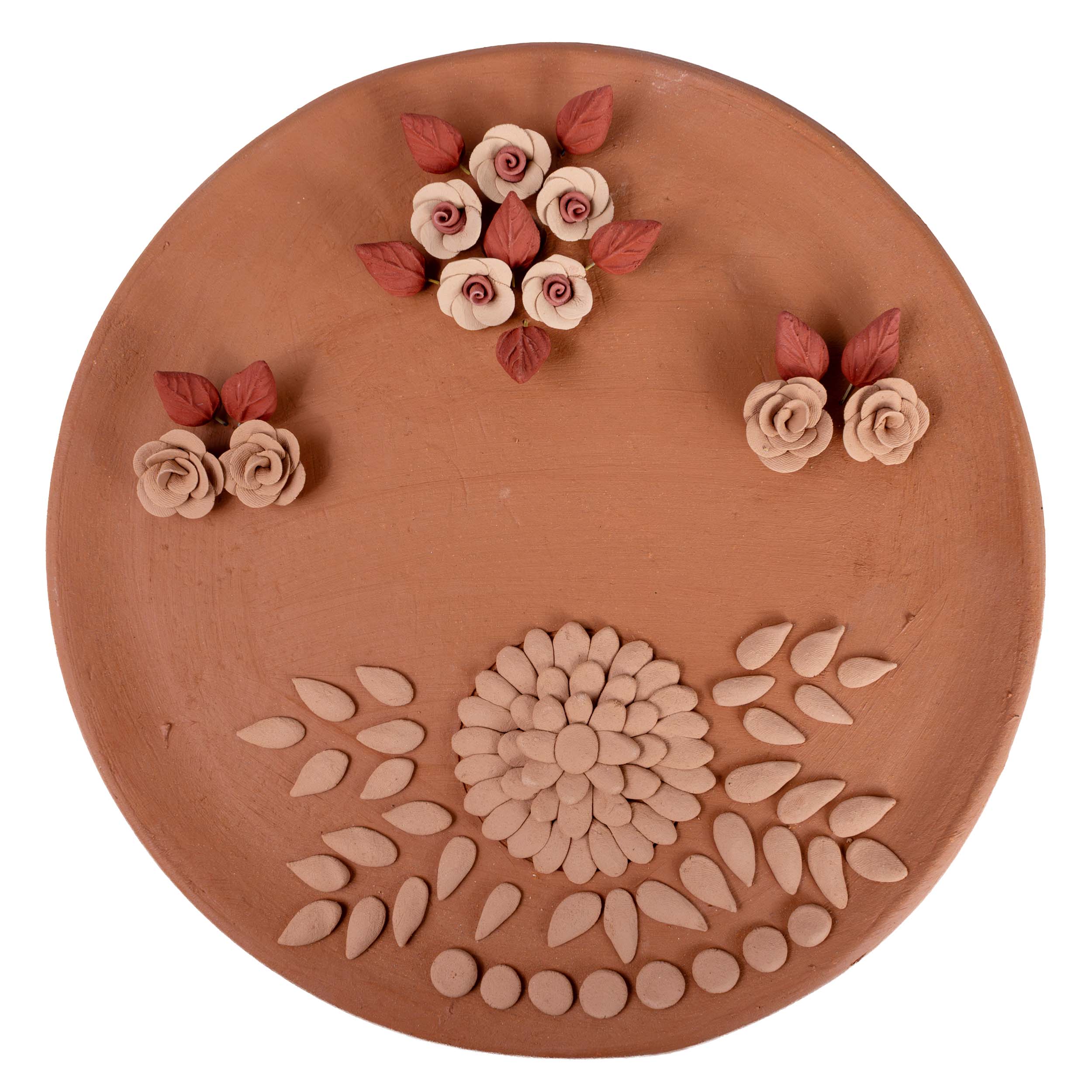 Florecitas Barro Pigmentado Clay Wall Art