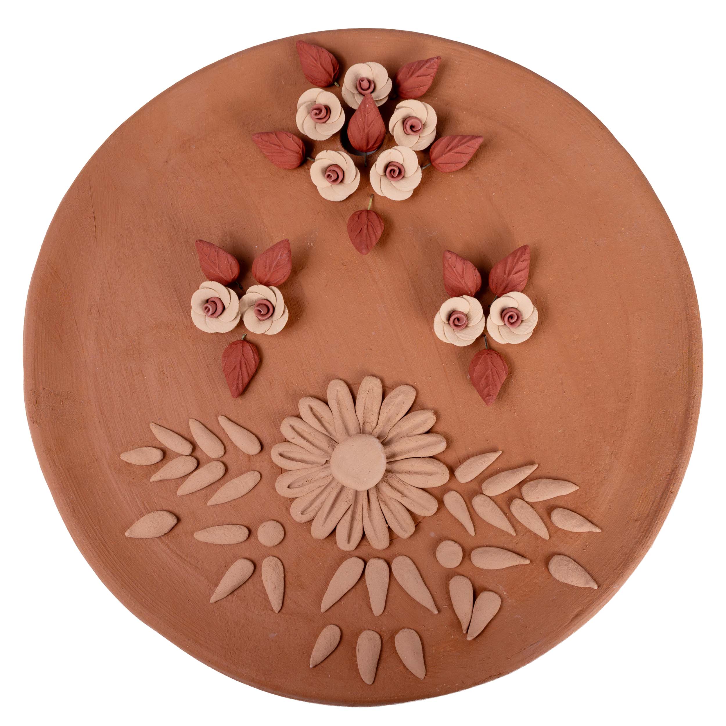 Florecitas Barro Pigmentado Clay Wall Art