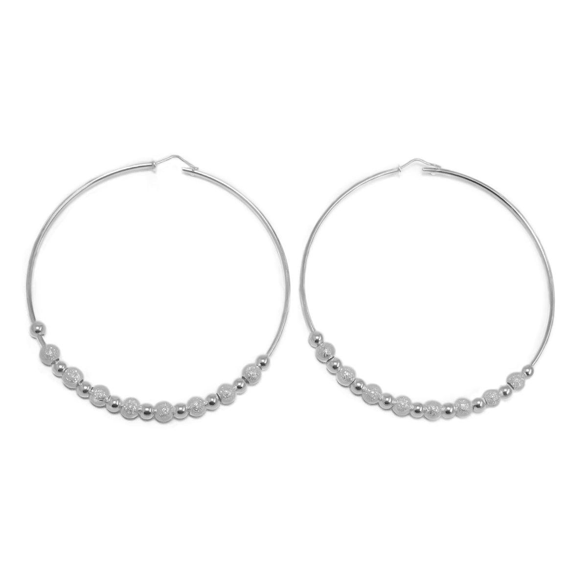 Sterling Silver Large 2.5" Hoop Earrings