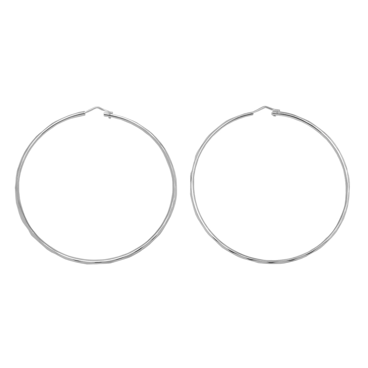 Sterling Silver Large 2.5" Hoop Earrings