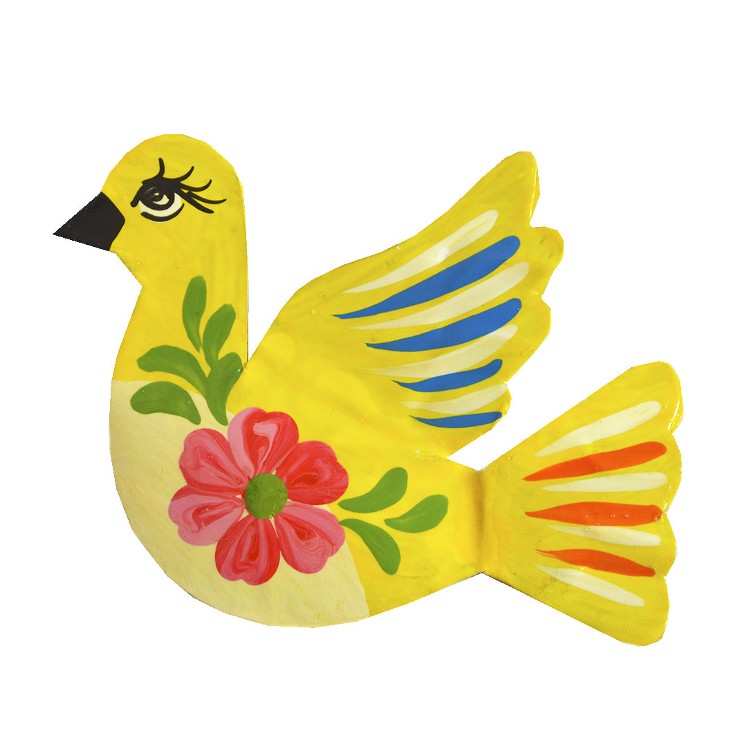 Paloma Hand-Painted Bird Tin Ornament