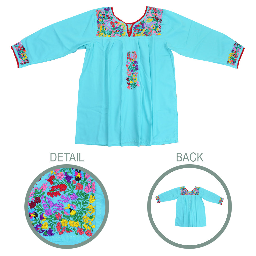 Camila Hand-Embroidered 3/4 Sleeve Blouse