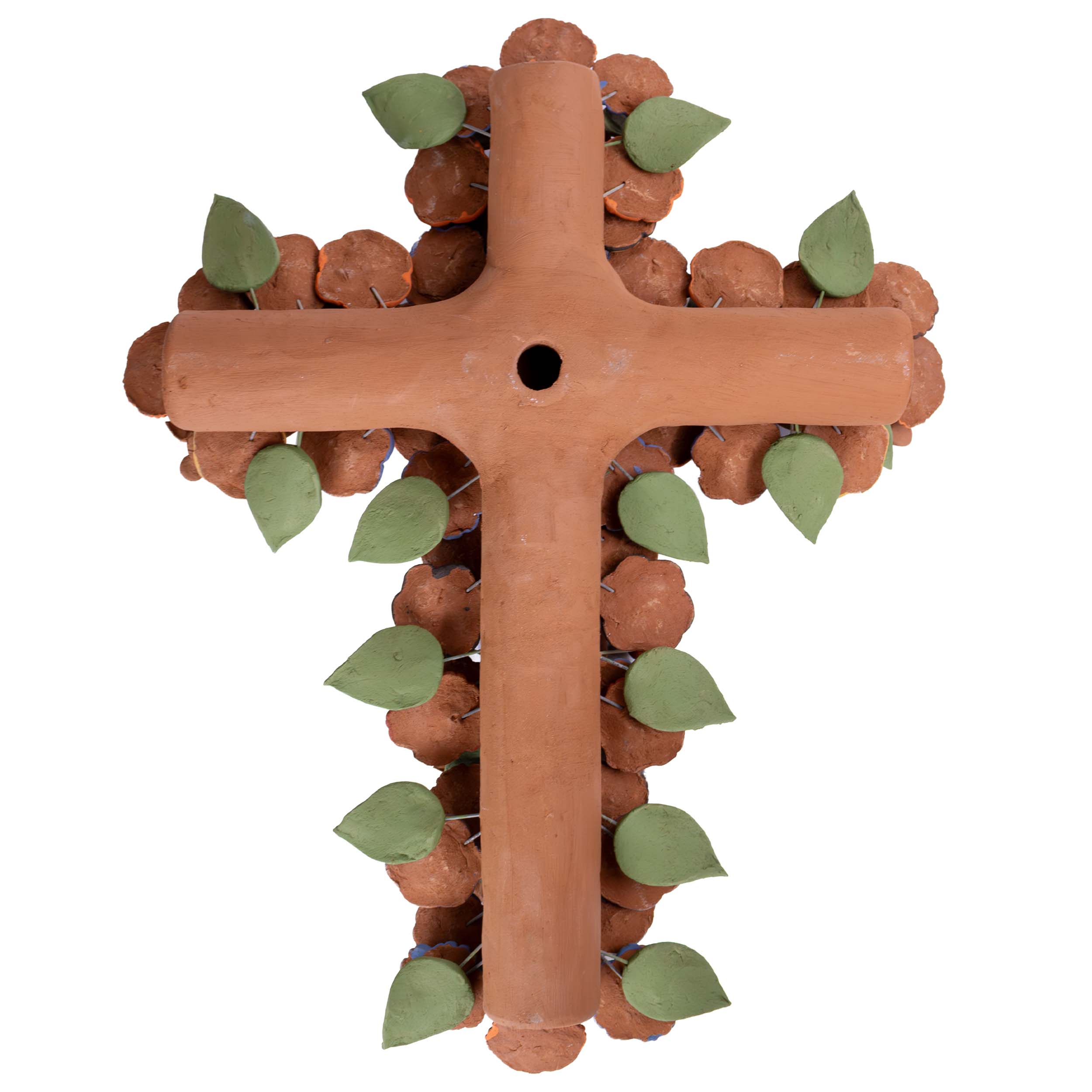 Barro Pigmentado Cruz de Flores Infinitas Wall Art