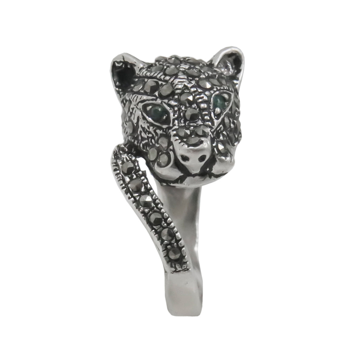 Sterling Silver Marcasite Jaguar Ring