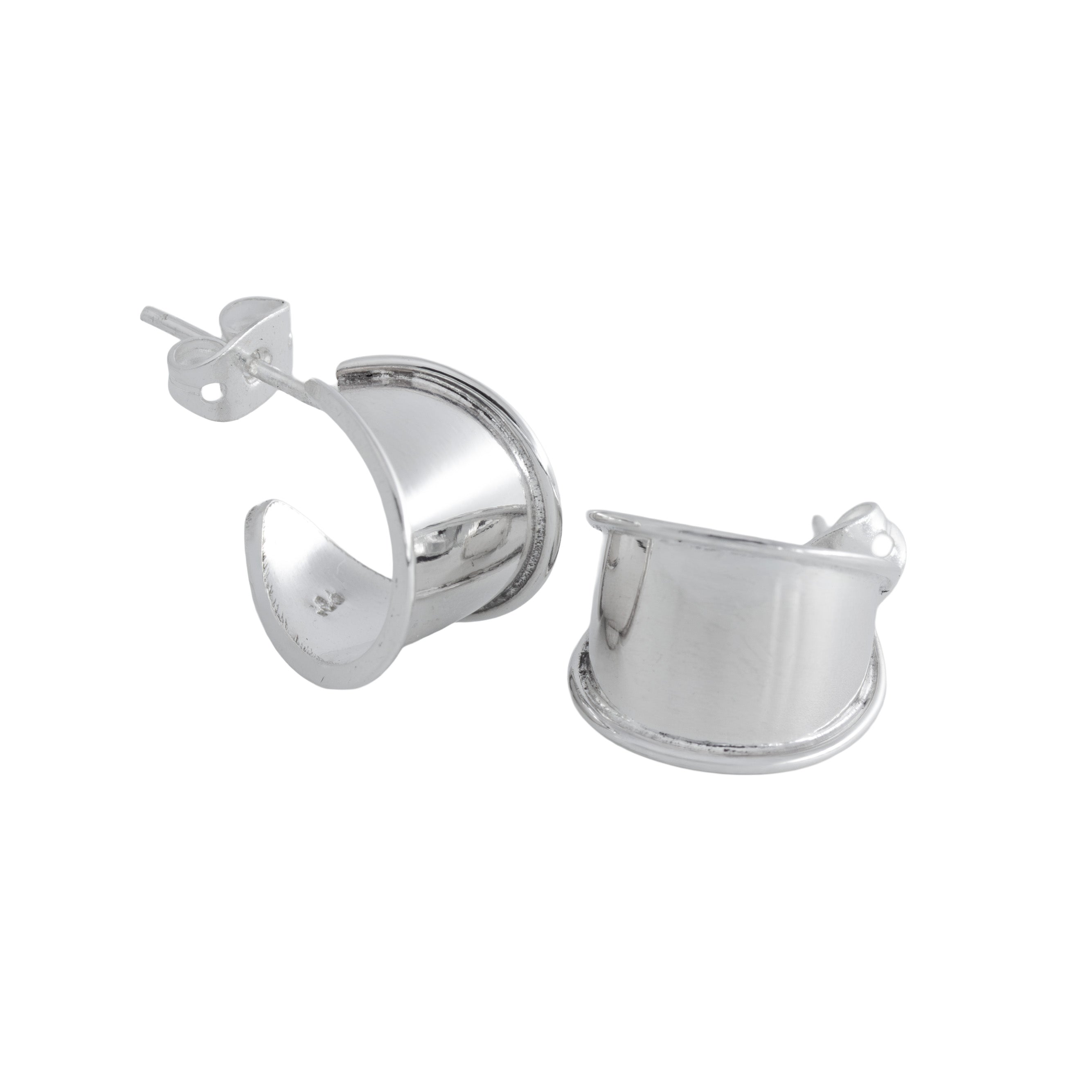 Sterling Silver Half-Hoop Earrings