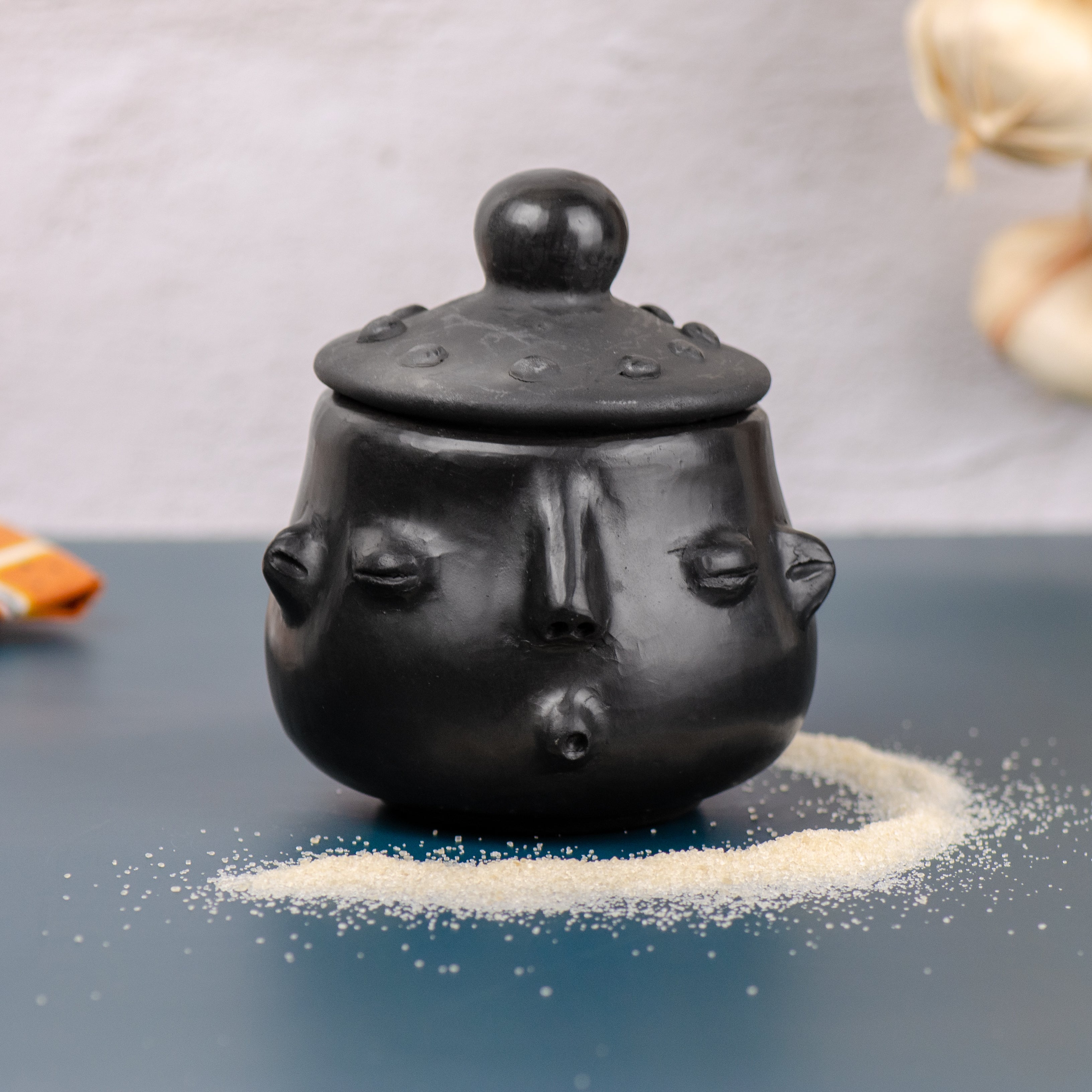 Barro Negro Whistler Face Sugar Bowl