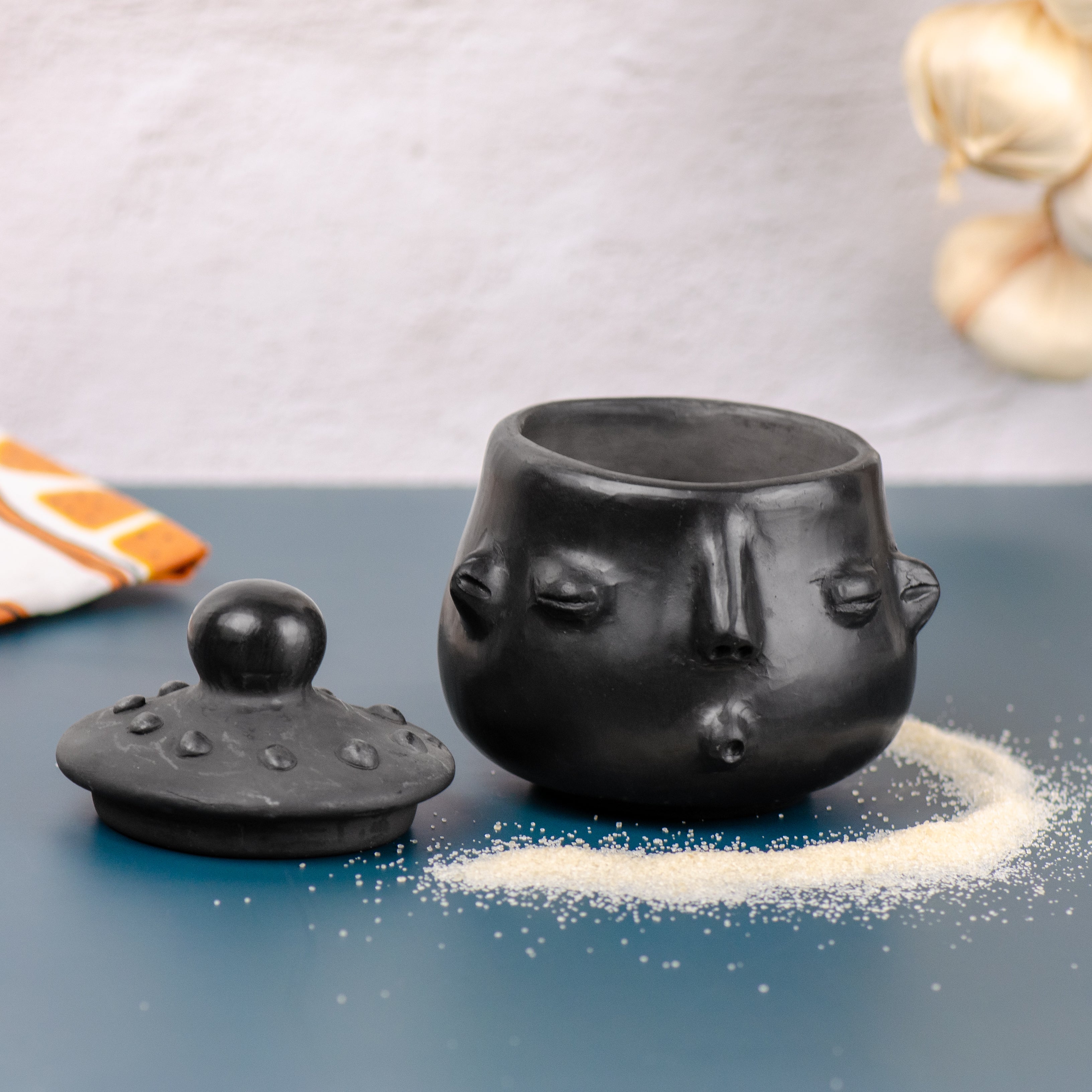 Barro Negro Whistler Face Sugar Bowl