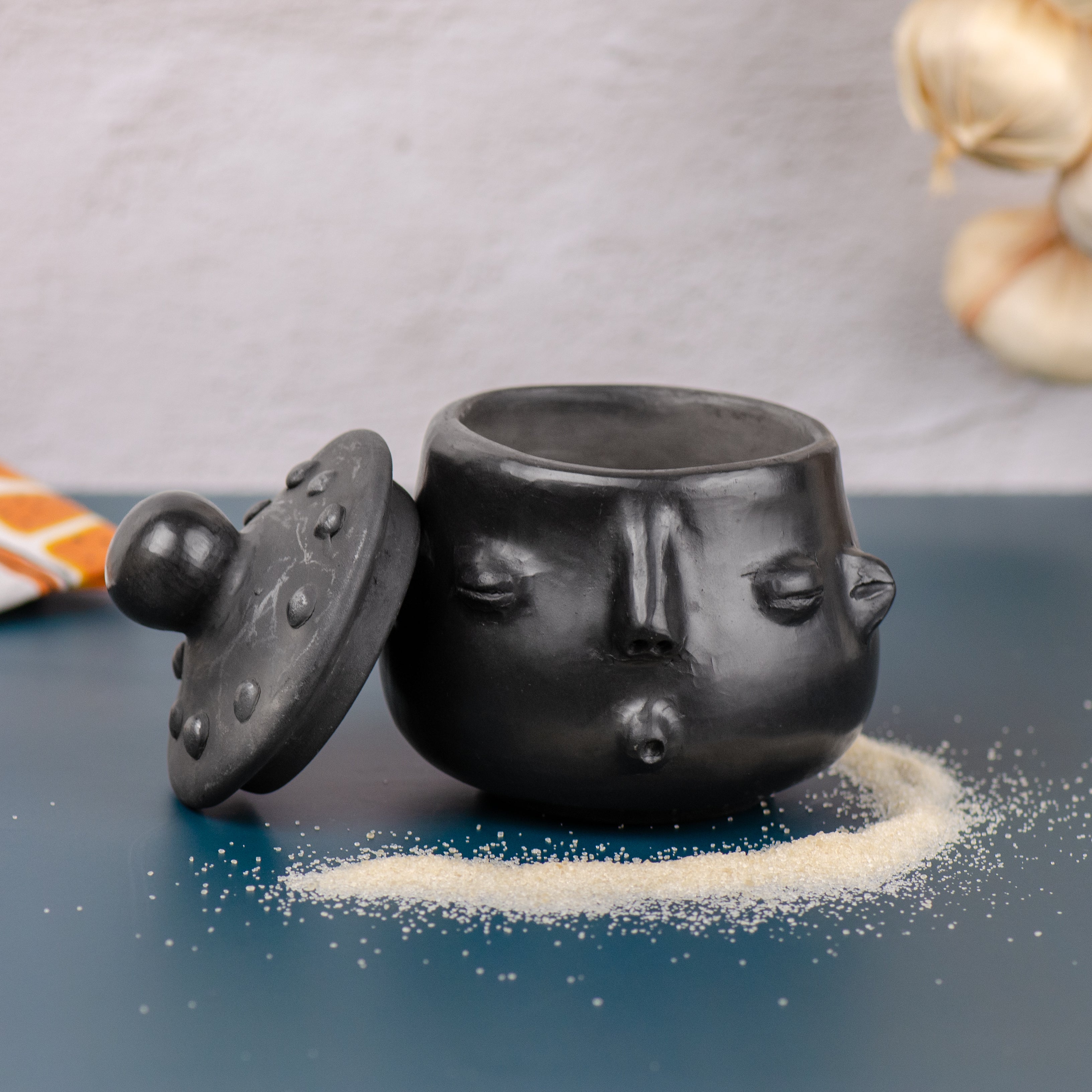 Barro Negro Whistler Face Sugar Bowl