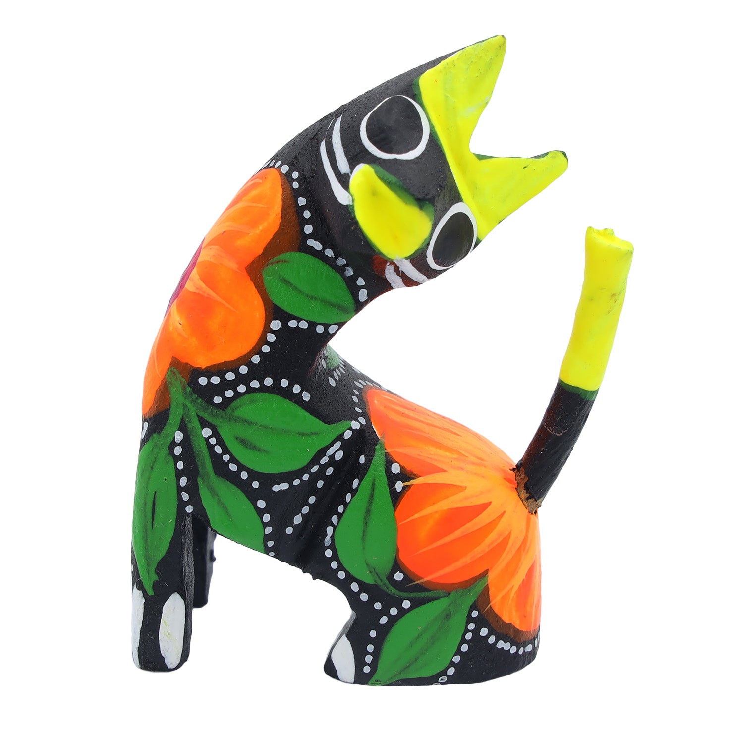 Hand Painted Neck Side Bend Cat | Lolo Mexican Mercadito