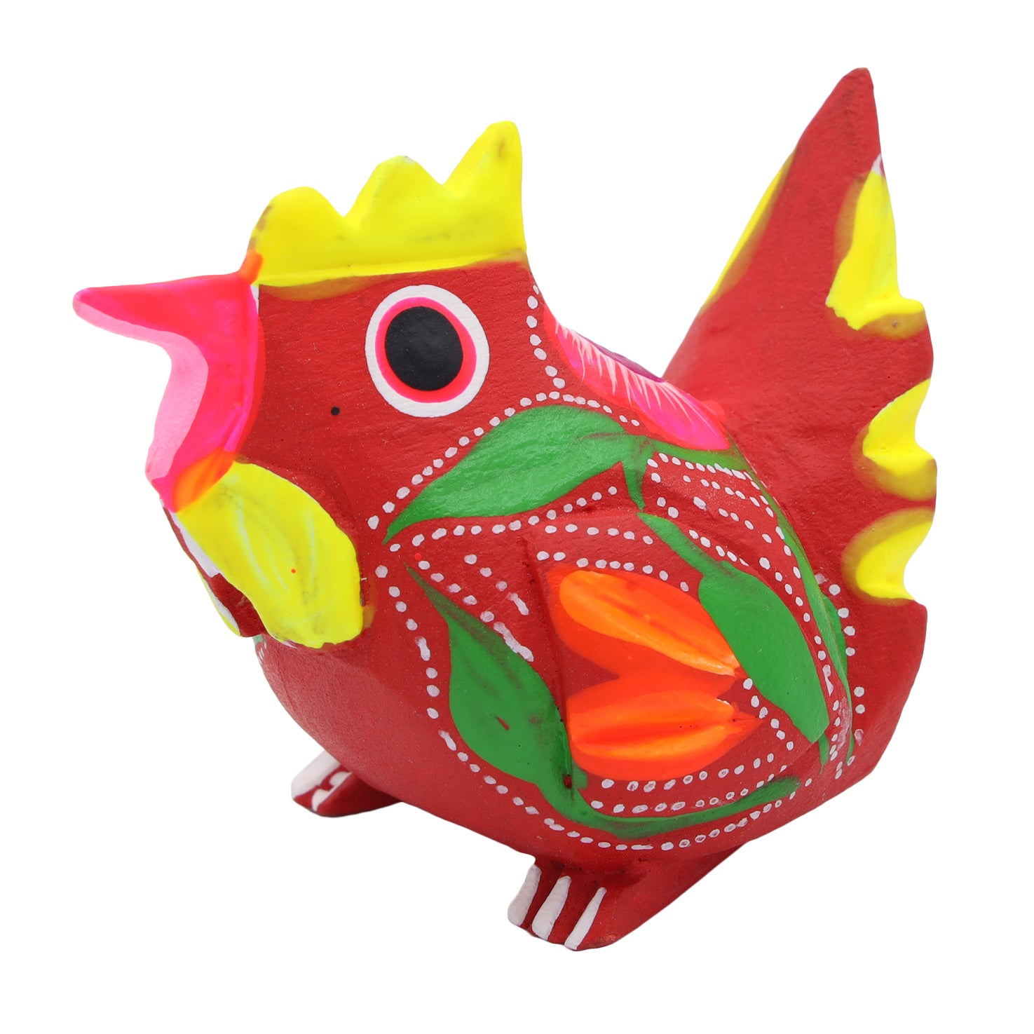 Hand Painted Chicken Wooden Figurine