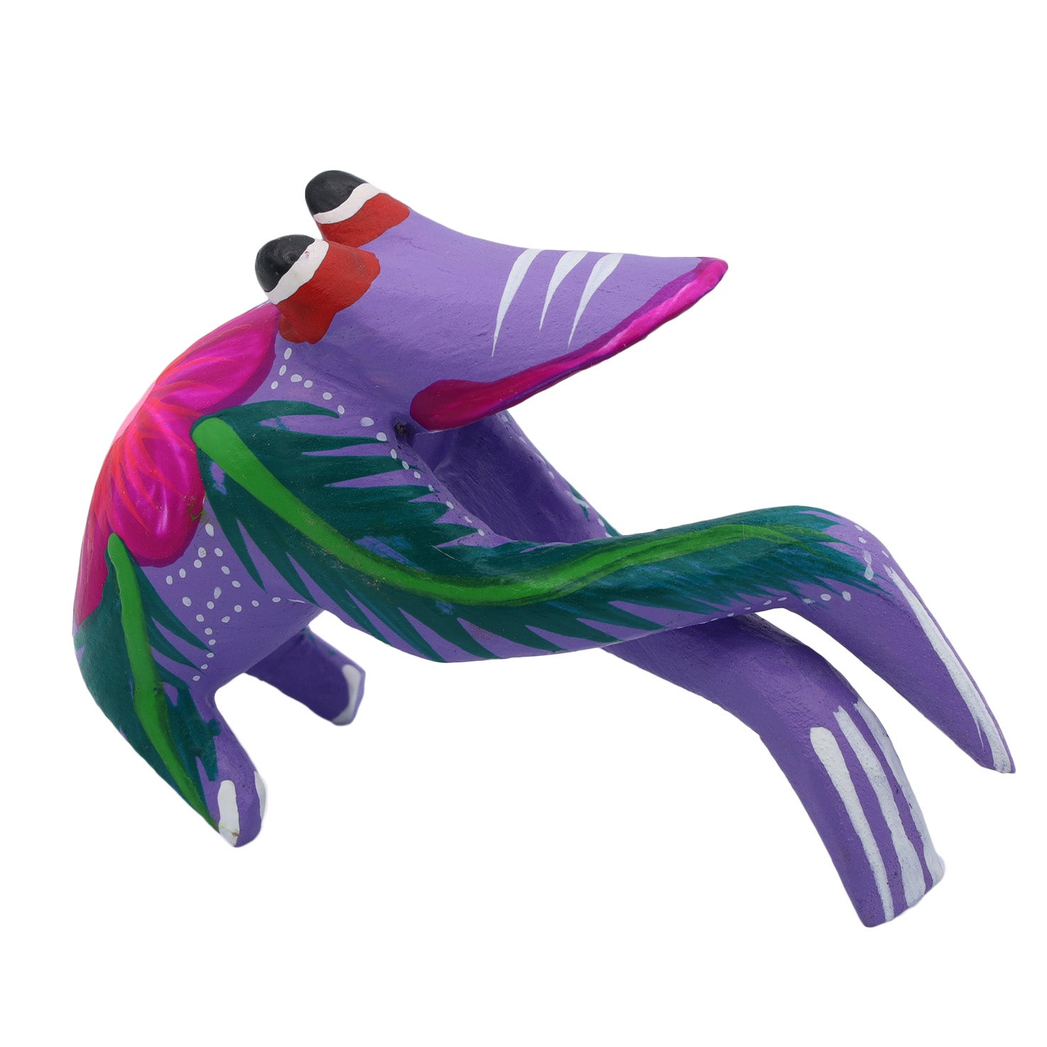 Hand Painted Frog Wooden Figurine Alebrije