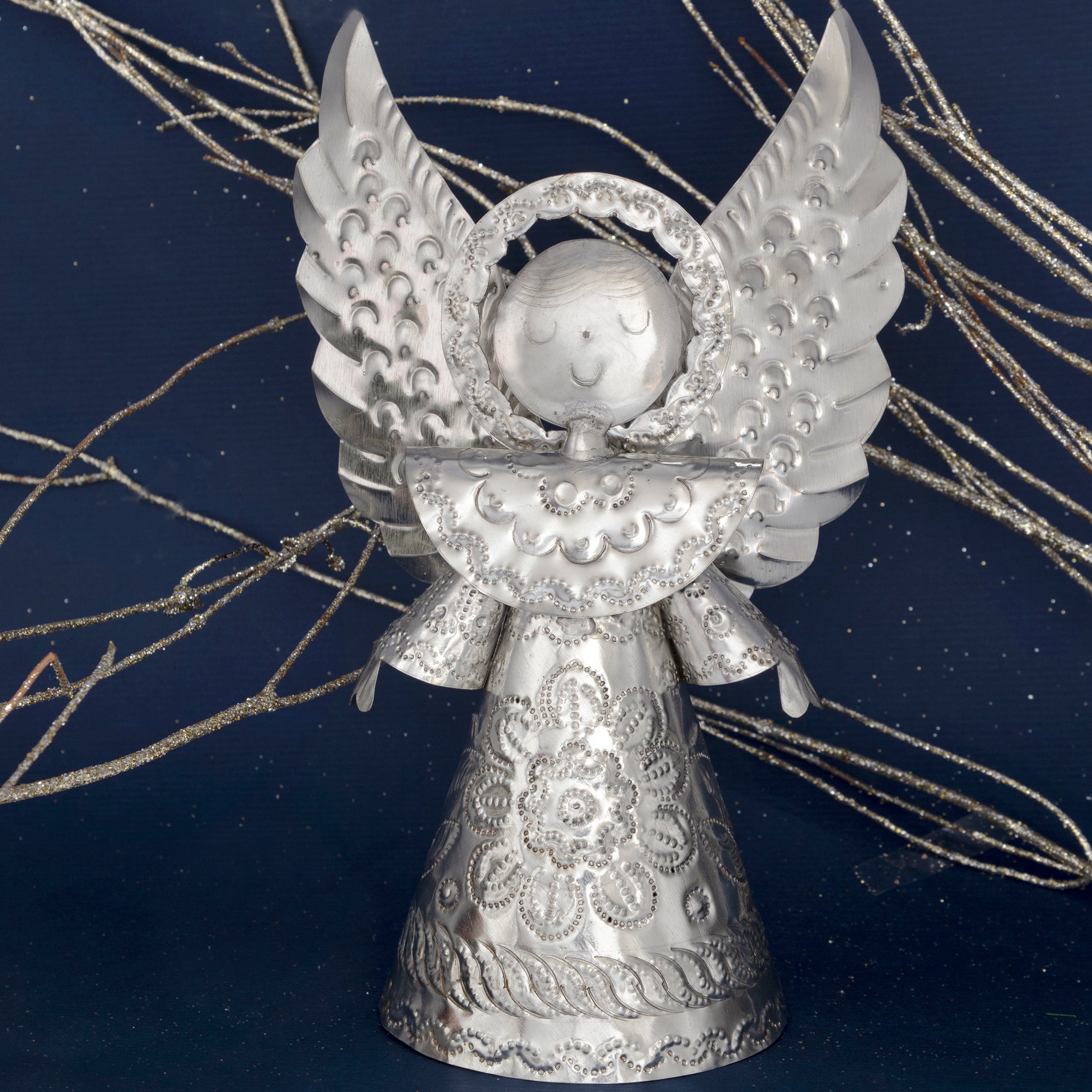 Angel Sculpture Tin Art | Lolo Mexican Mercadito