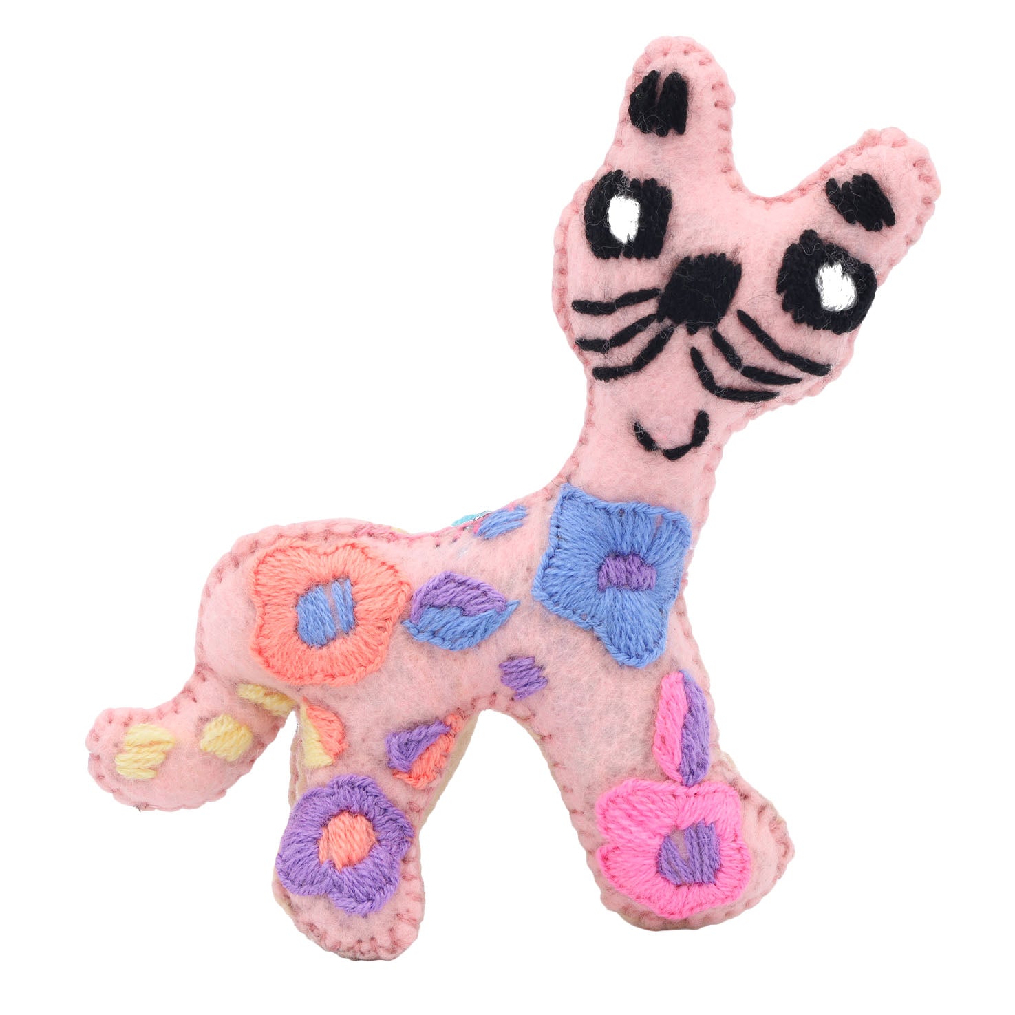 Cat Hand-Embroidered Stuffed Animal