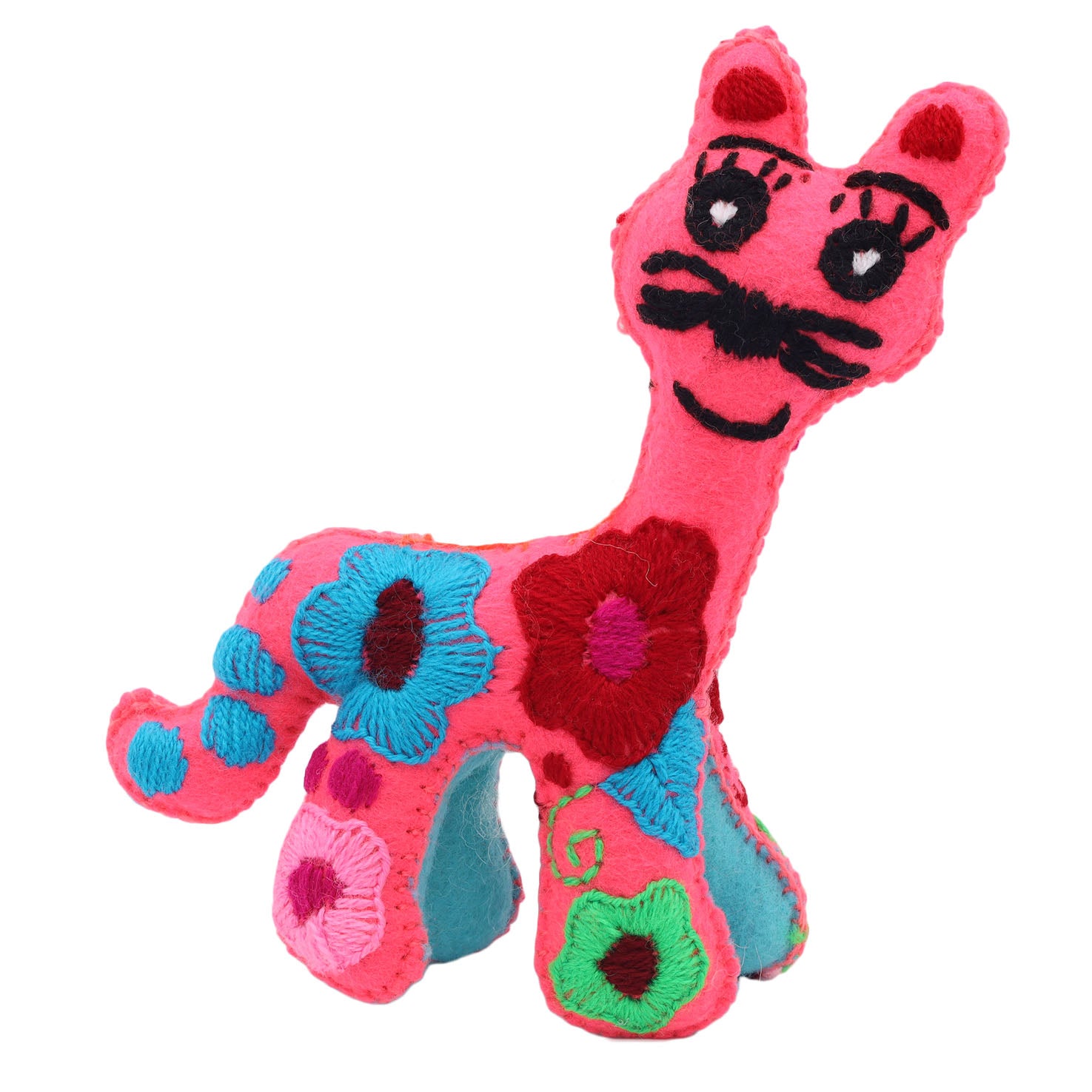 Cat Hand-Embroidered Stuffed Animal