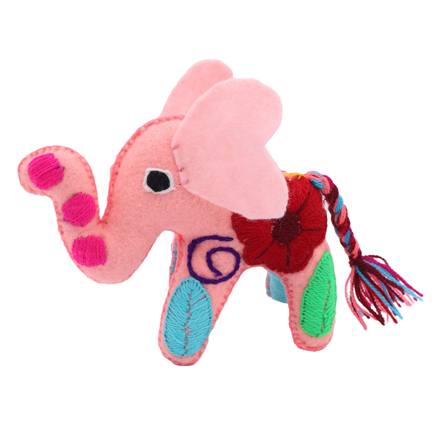 Elephant Hand-Embroidered Stuffed Animal