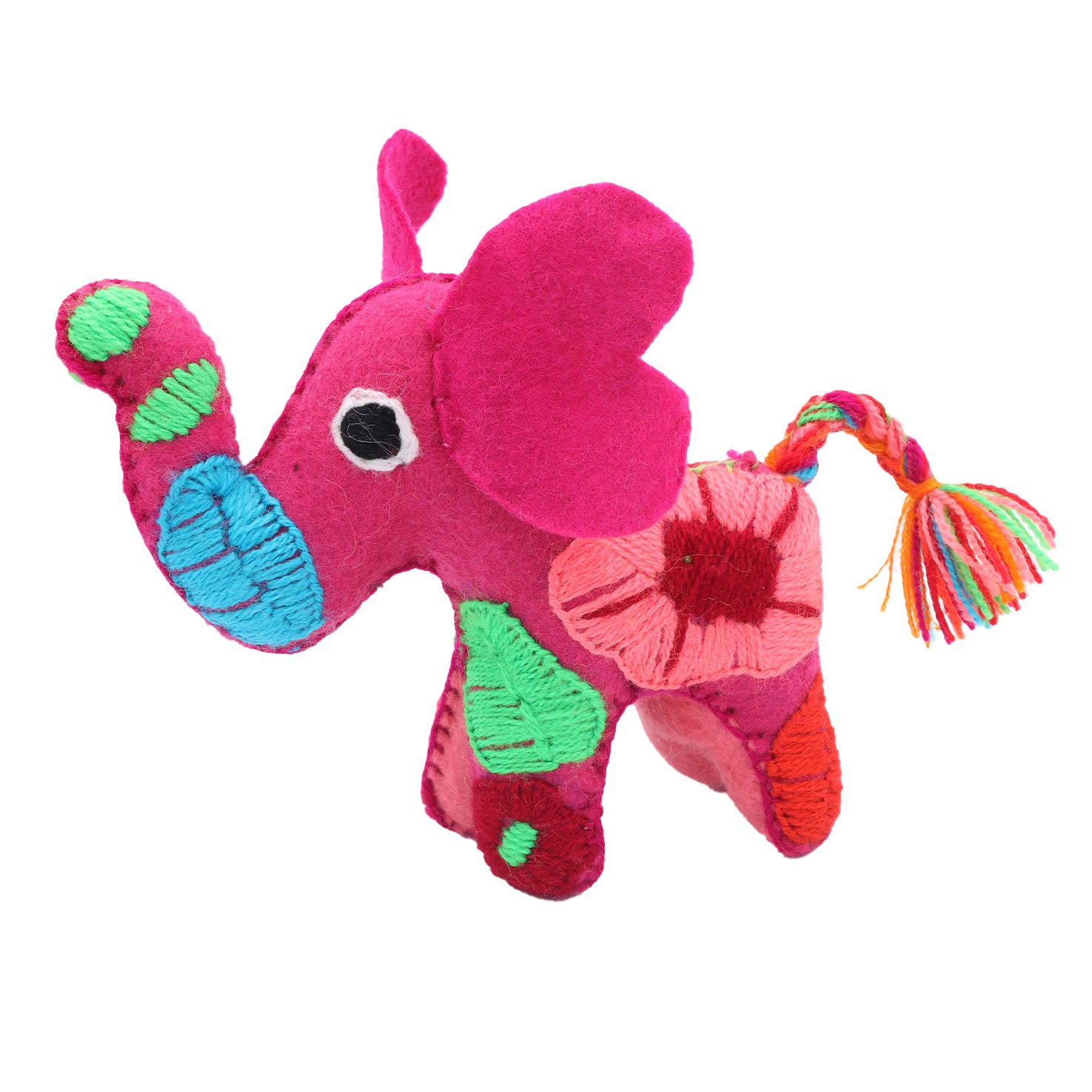 Elephant Hand-Embroidered Stuffed Animal