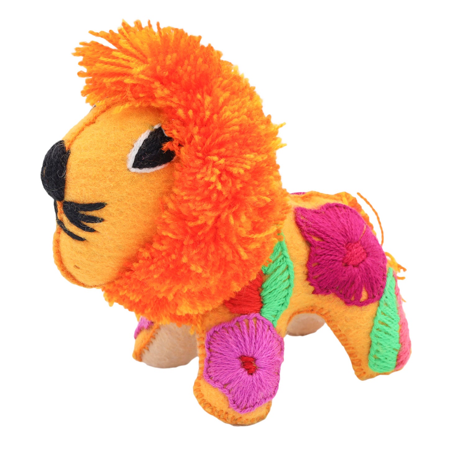 Lion Hand-Embroidered Stuffed Animal