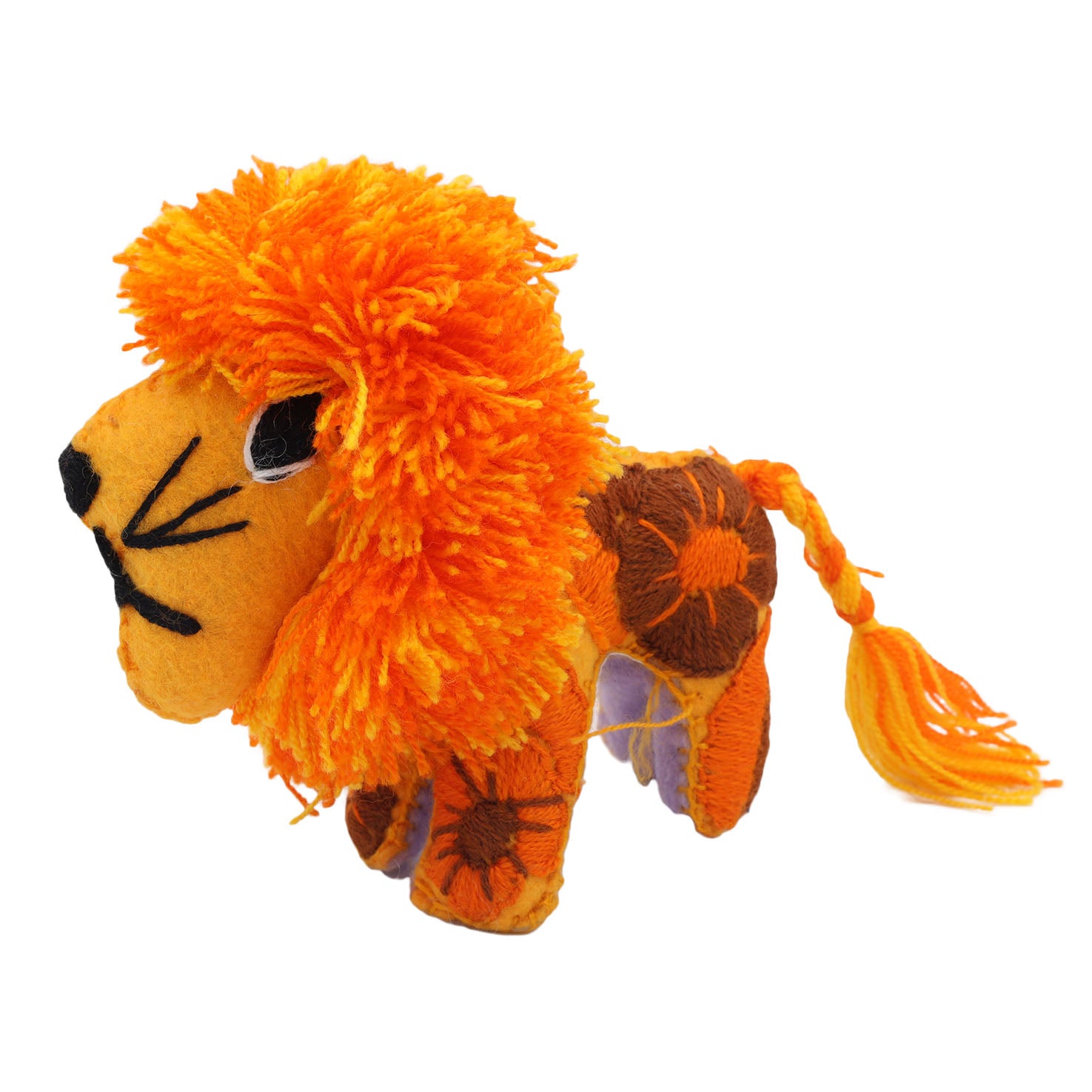 Lion Hand-Embroidered Stuffed Animal