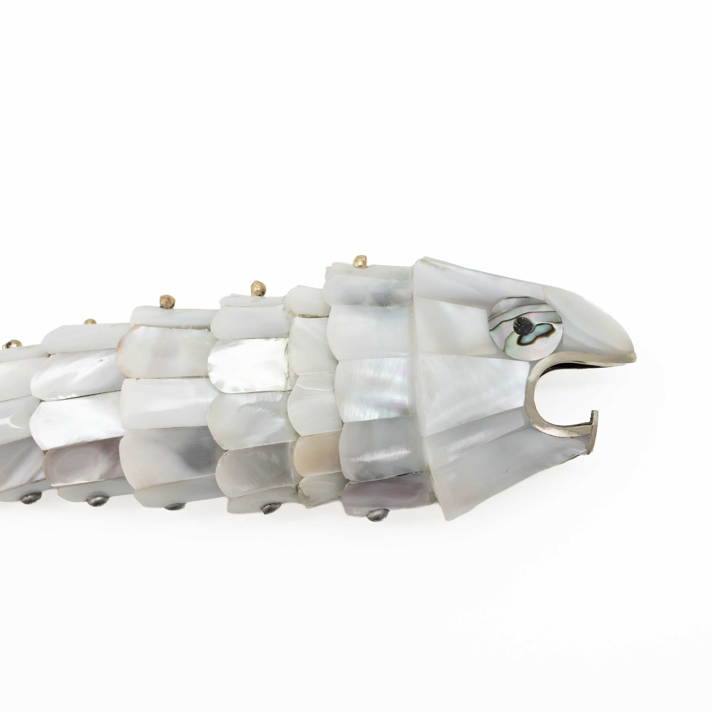 White Abalone Shell Fish Bottle Opener