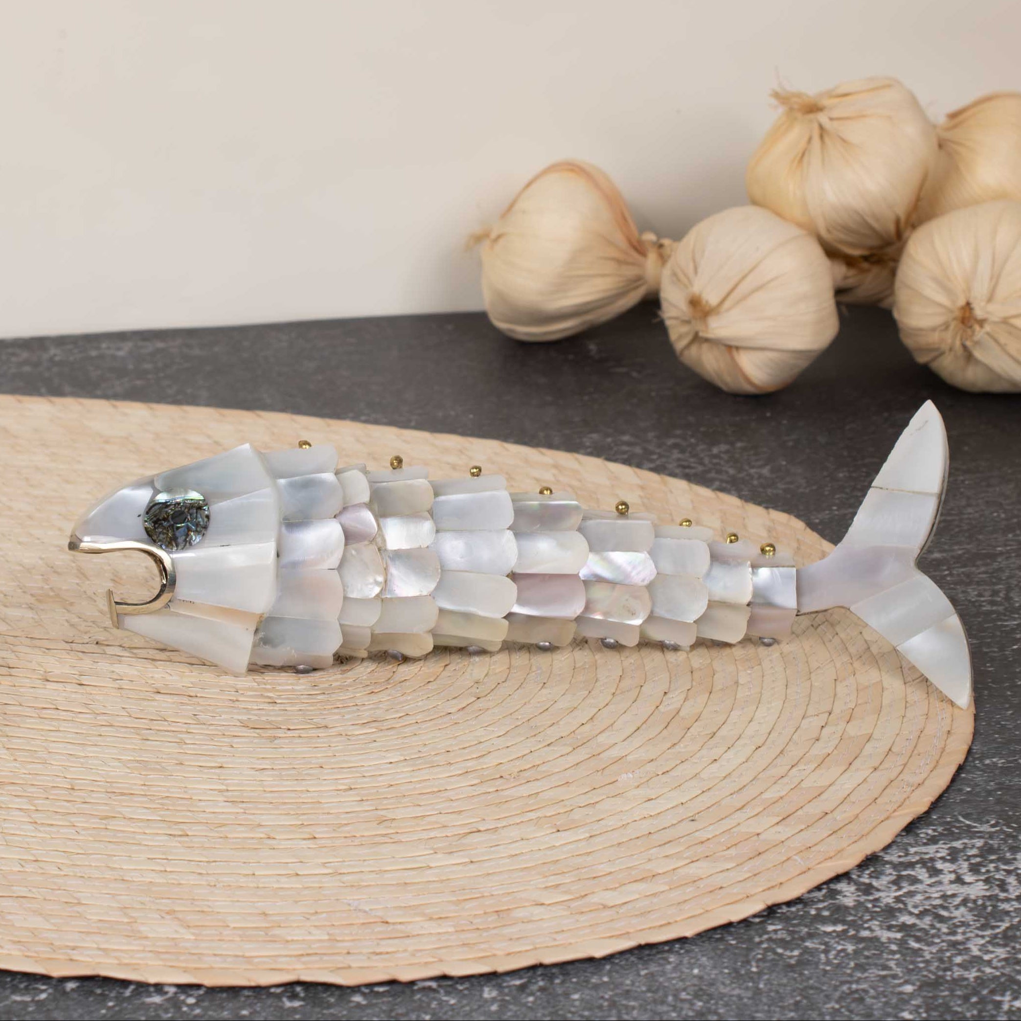 White Abalone Shell Fish Bottle Opener