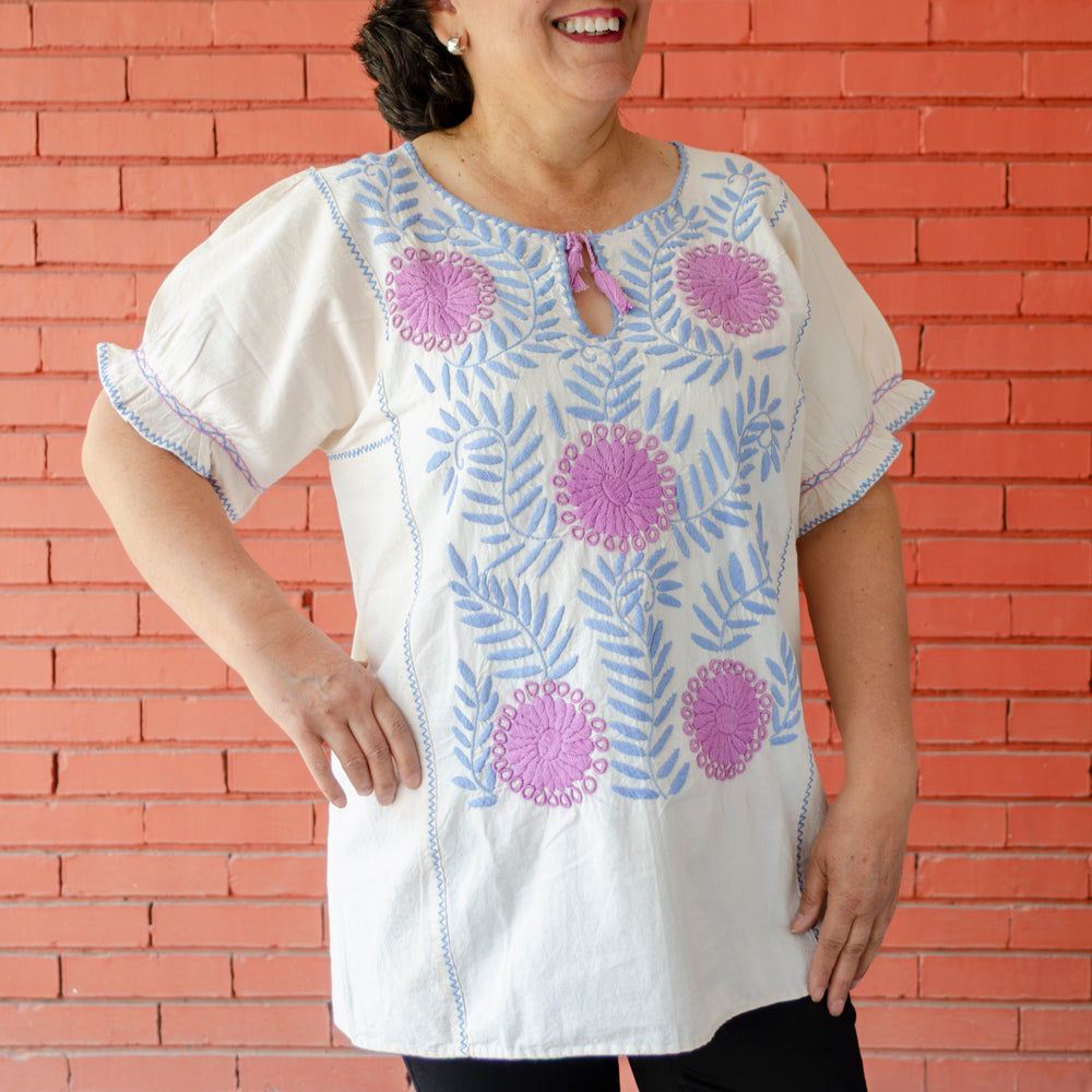 Carranza Eyelet Embroidered Blouse