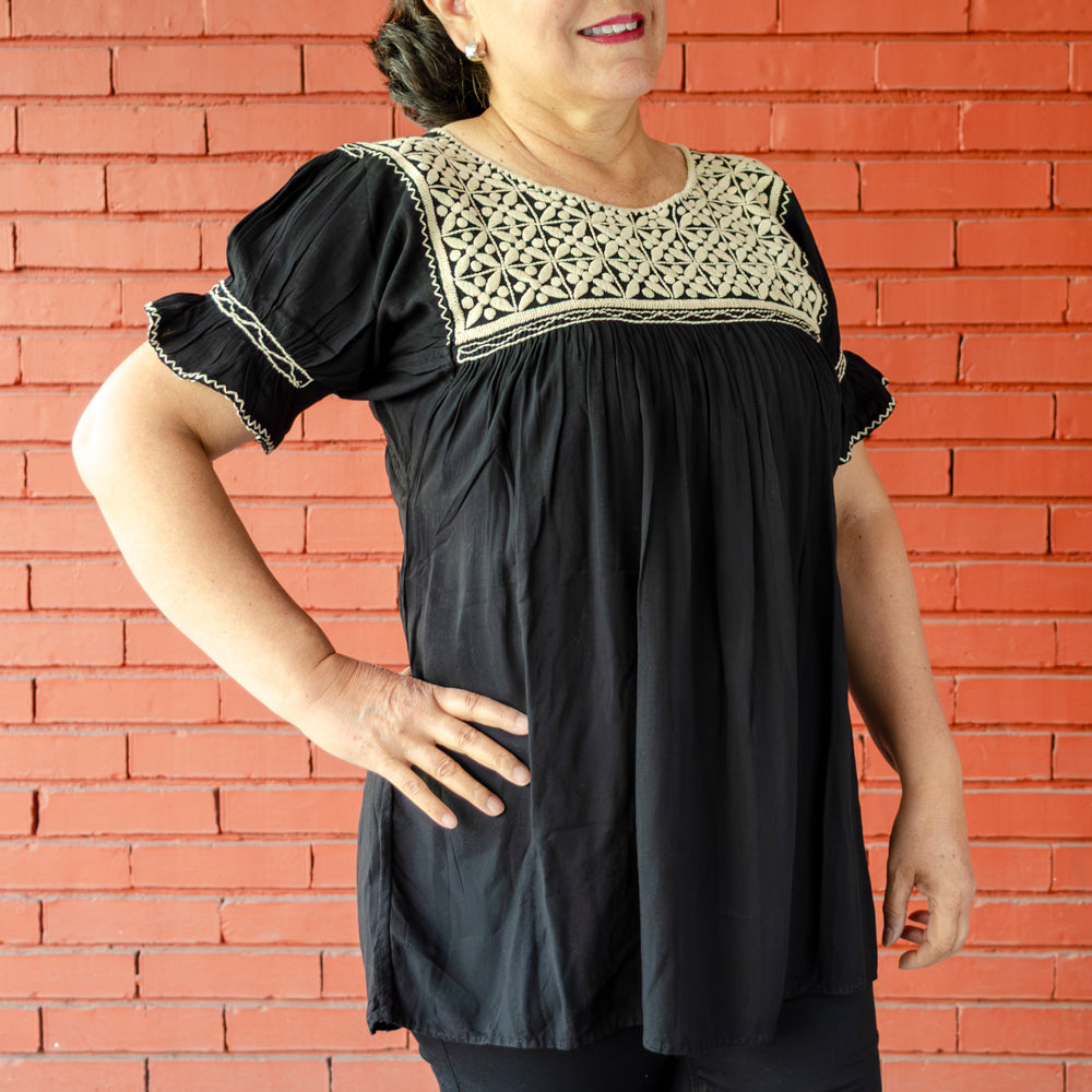 Carranza Eyelet Embroidered Blouse