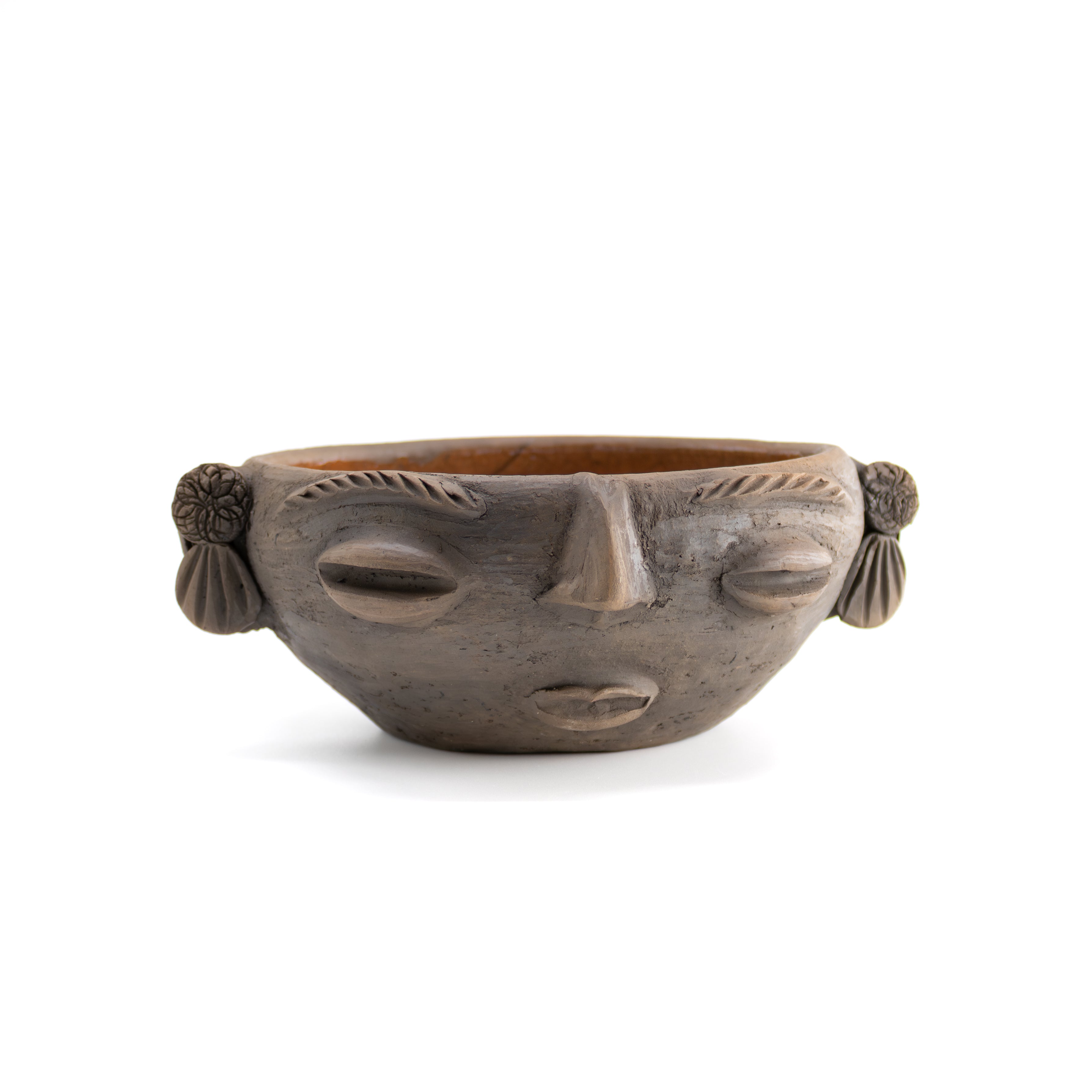 Atzompa Face Clay Bowl
