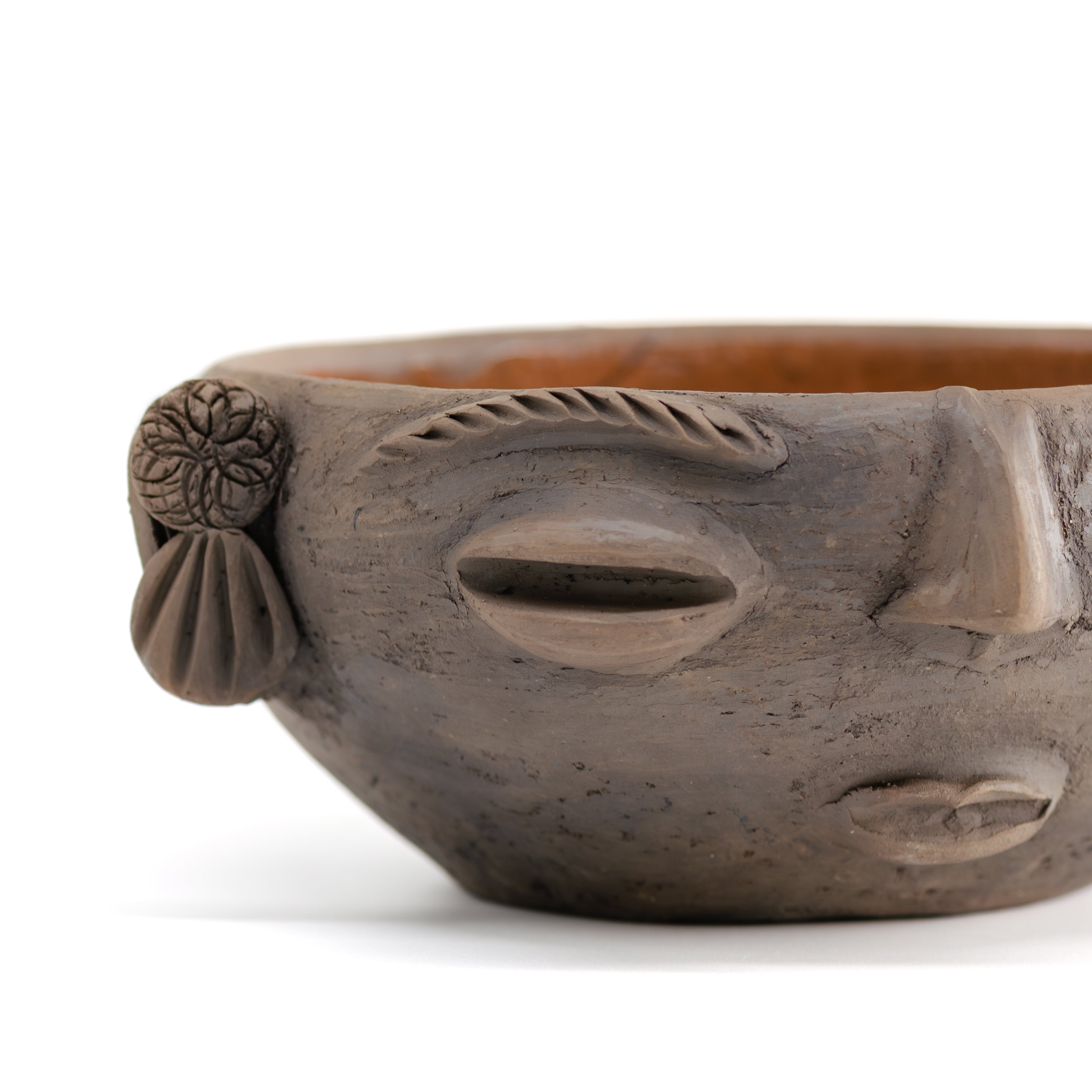 Atzompa Face Clay Bowl