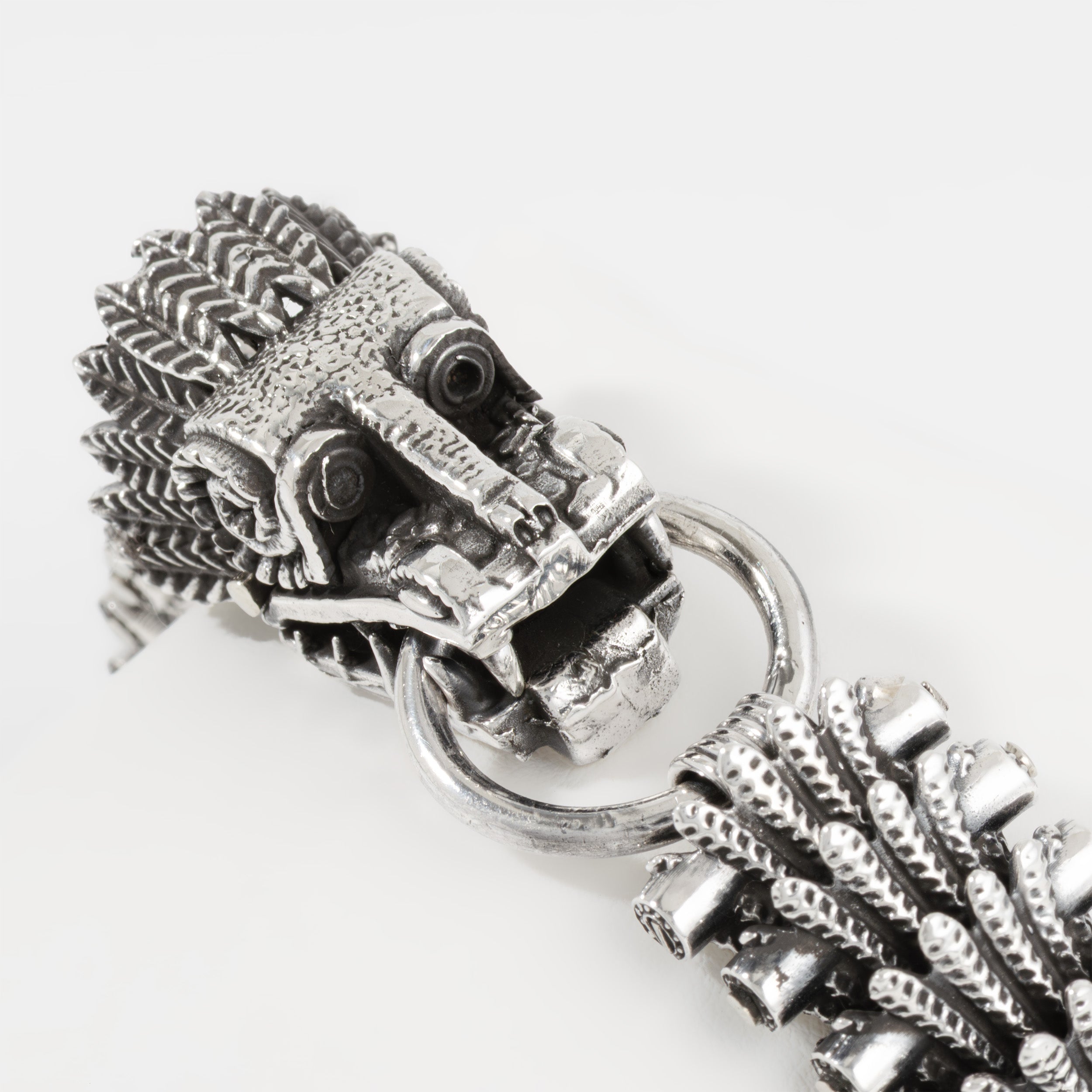 Sterling Silver Quetzalcoatl Bracelet | Lolo Mexican Mercadito