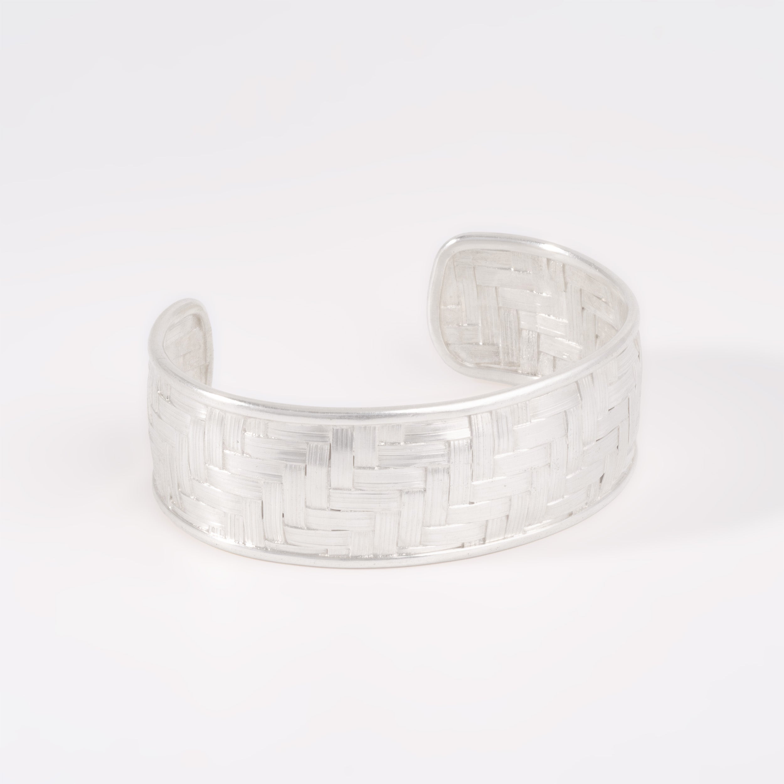 Sterling Silver Basket Weaving Cuff Bracelet