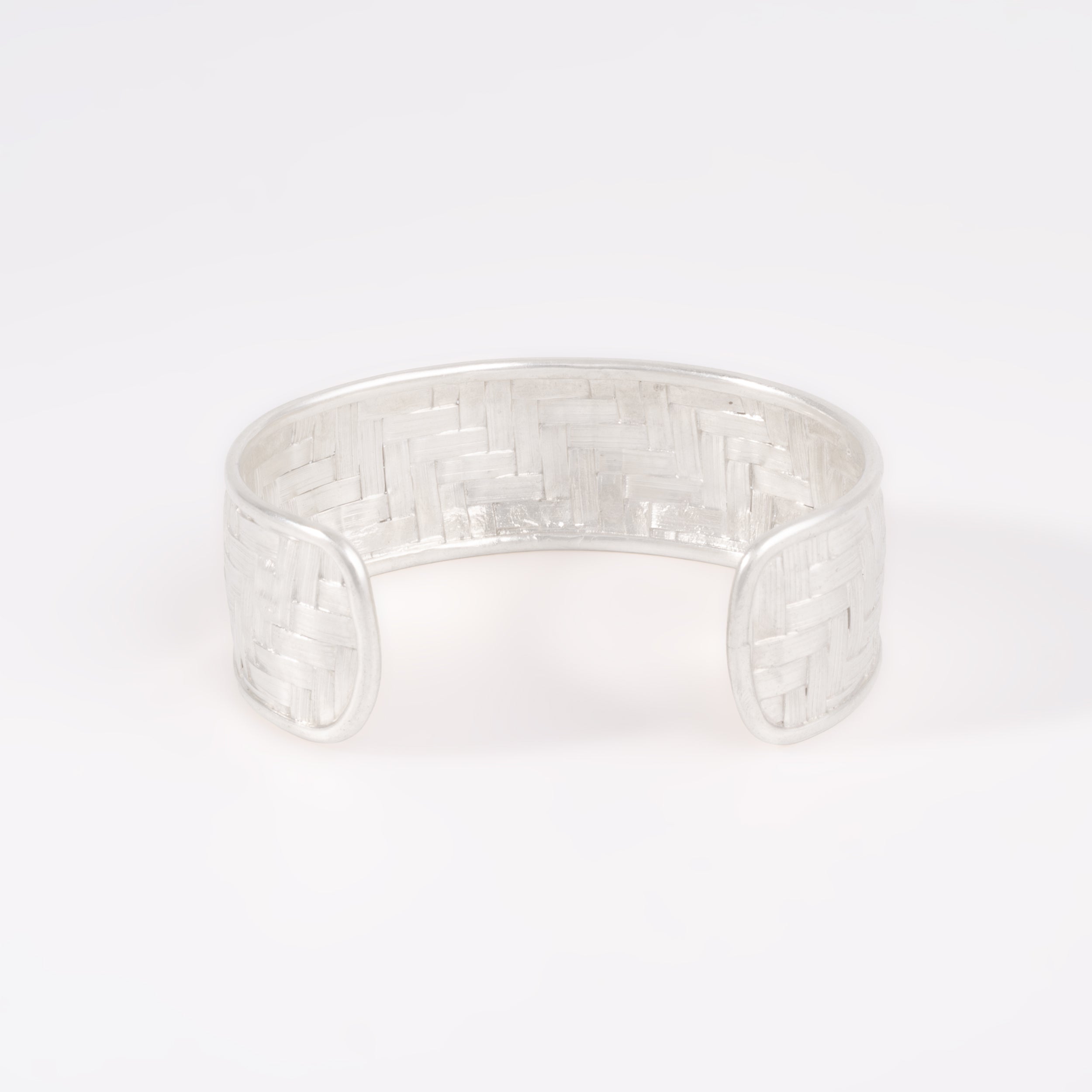 Sterling Silver Basket Weaving Cuff Bracelet