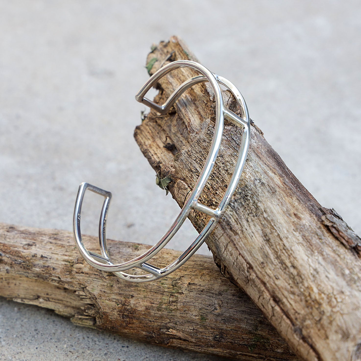 Sterling Silver Escalera Cuff Bracelet