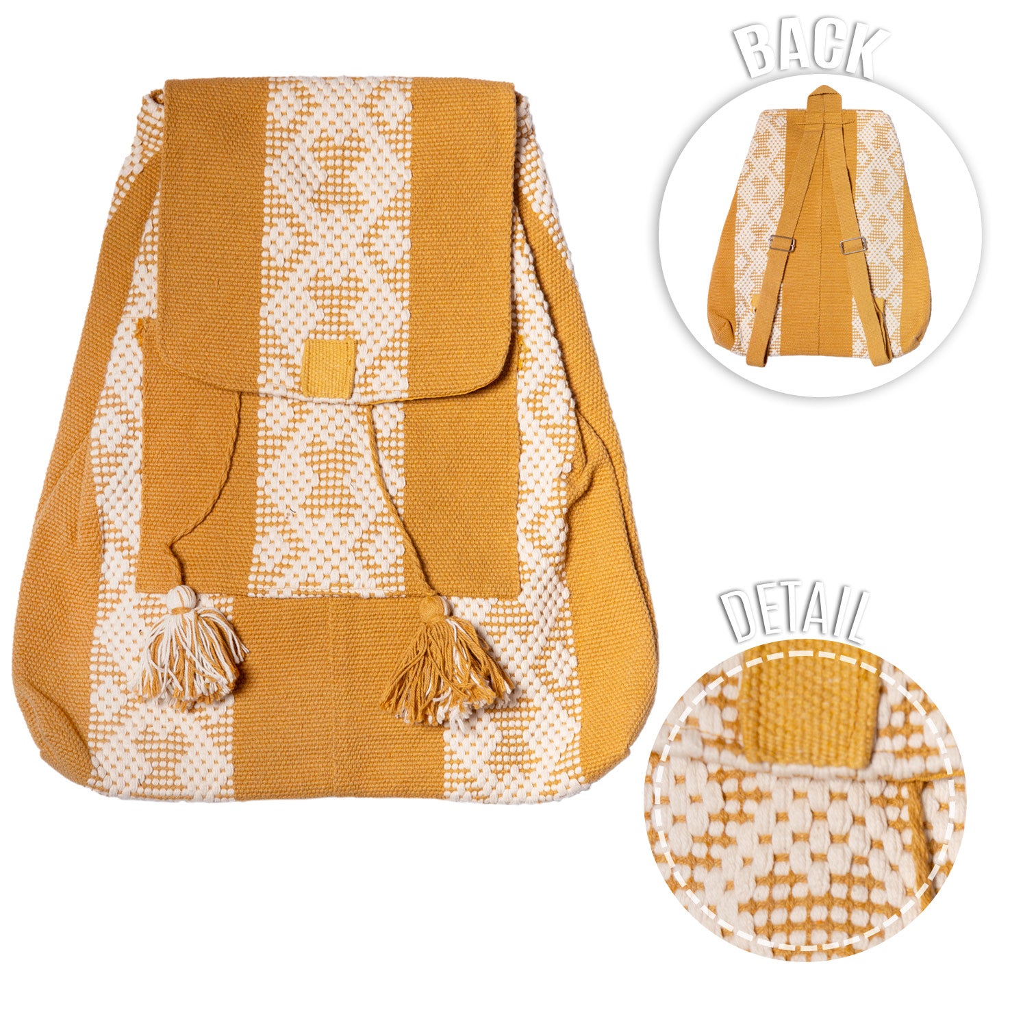 Jalieza Drawstring Woven Backpack | Lolo Modern Mexican Mercado