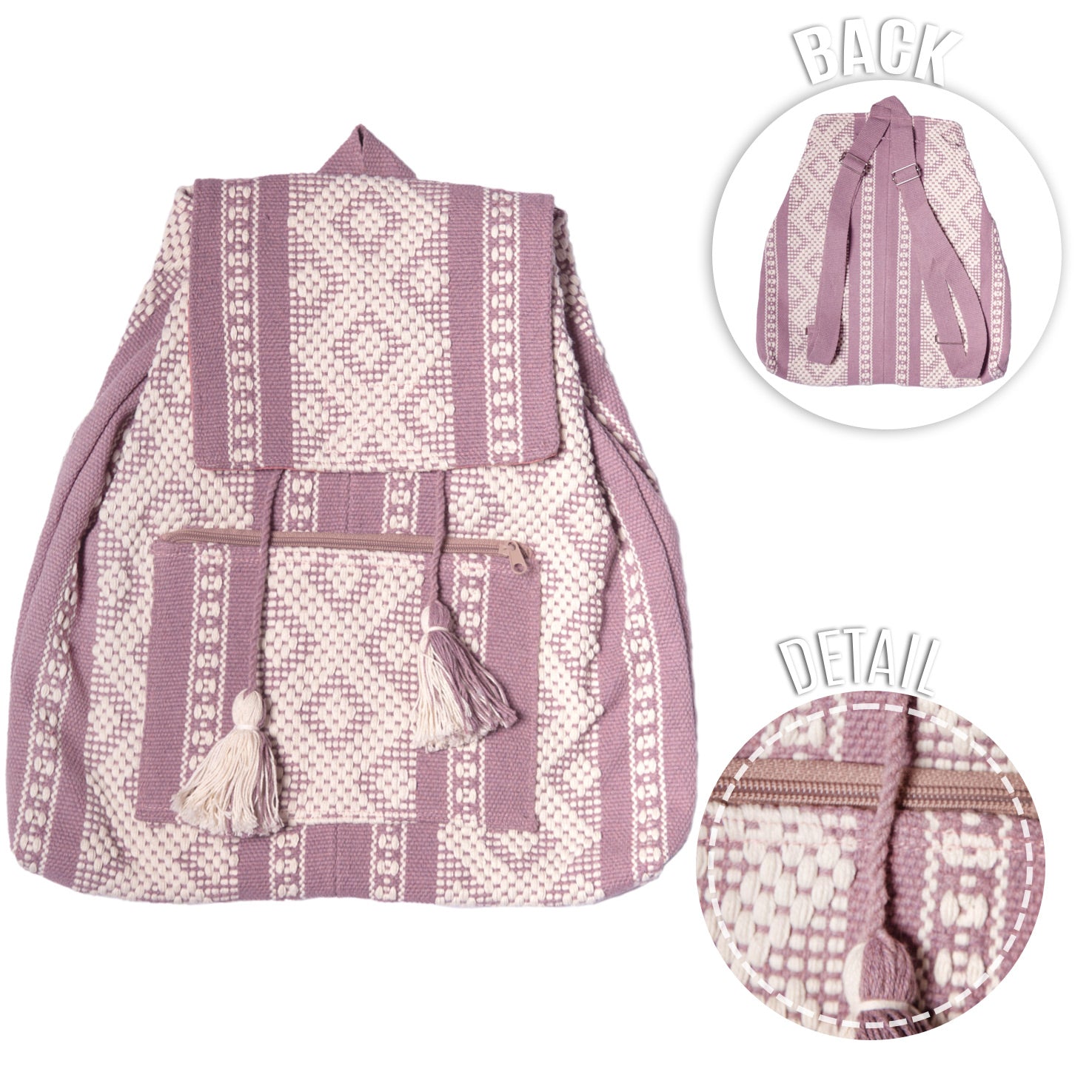 Jalieza Drawstring Woven Backpack