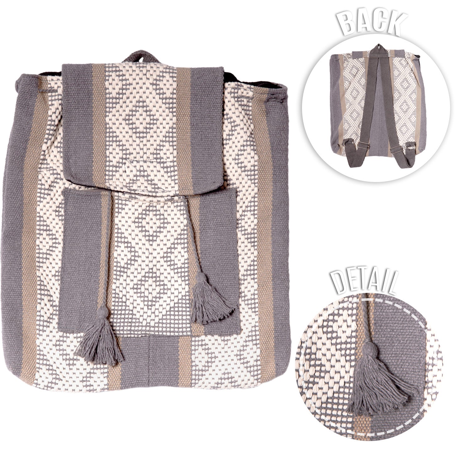 Jalieza Drawstring Woven Backpack