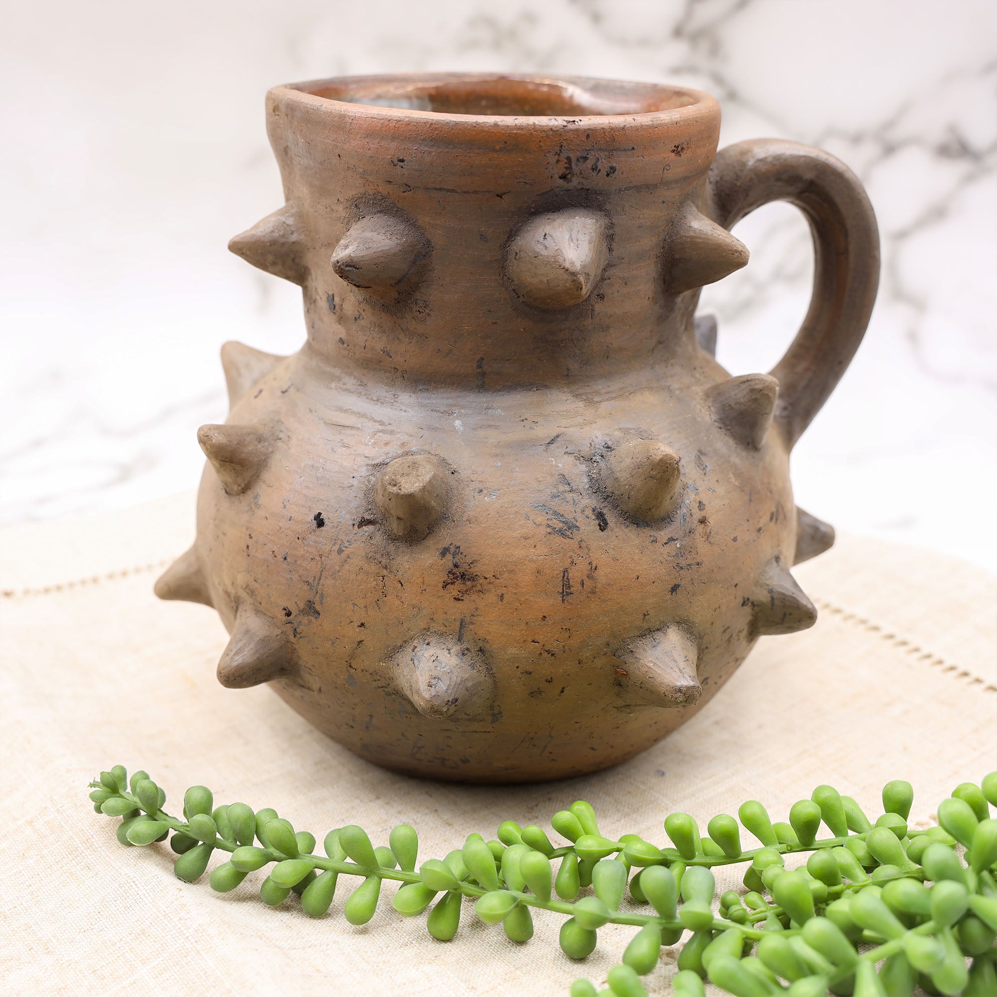 Atzompa Spike Clay Pitcher