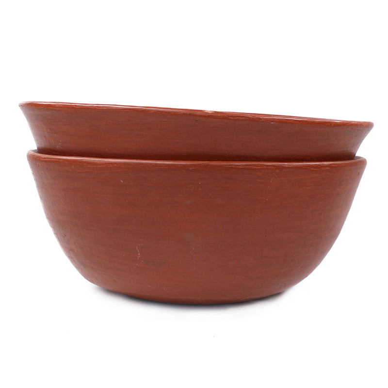 Red Clay Terracotta Large Salad Bowl