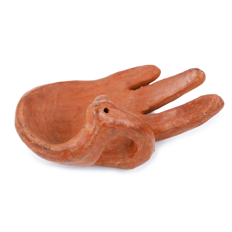 Red Clay Terracotta Manita Hand Incense Holder
