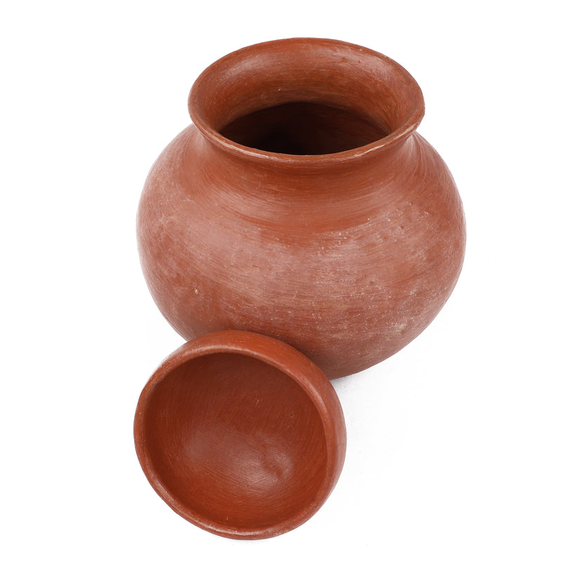 Pottery clay pot for cooking. Handmade. Red clay casserole 304.32