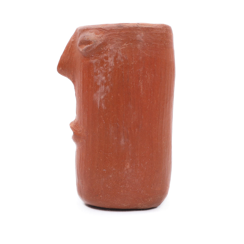 Red Clay Face Terracotta Tall Shot Glass