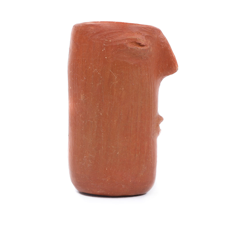Red Clay Face Terracotta Tall Shot Glass