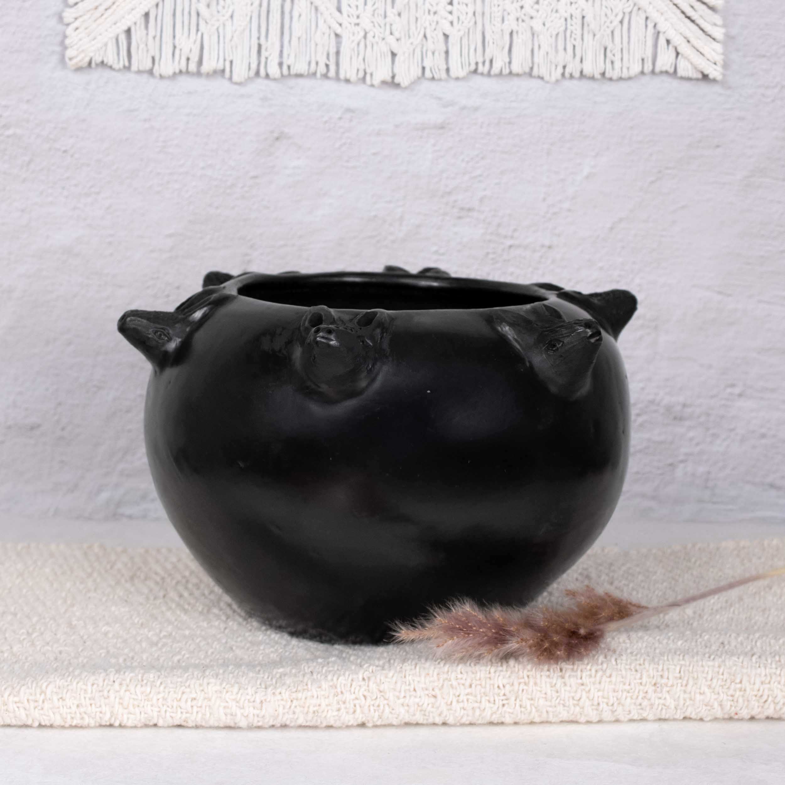 Barro Negro Armadillo Planter