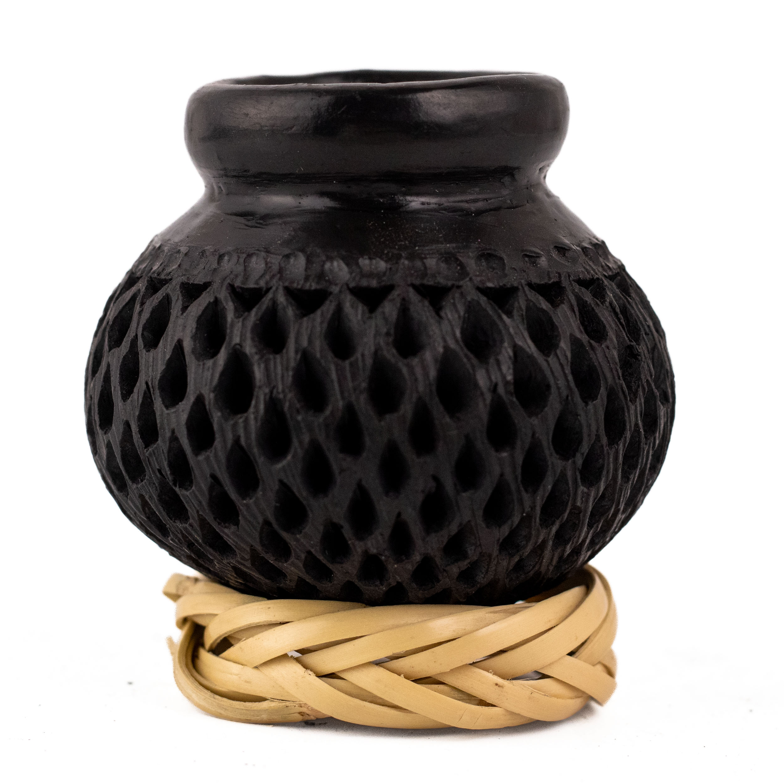 Mini Barro Negro Lattice Decorative Vase