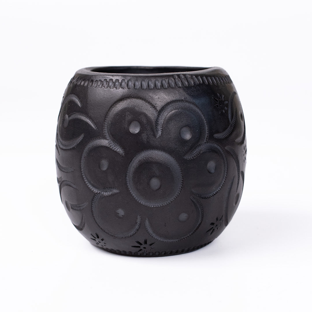Barro Negro, Black Clay, Embossed Shot Glass