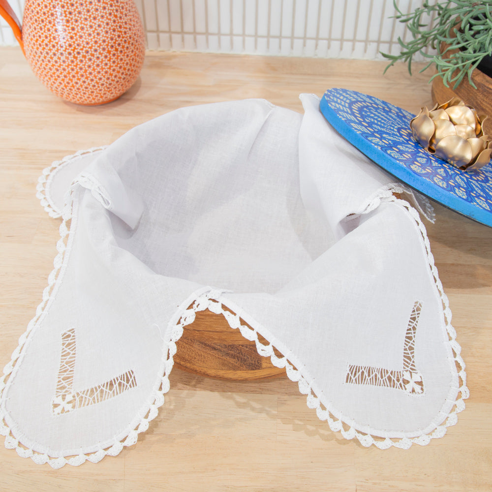 Deshilado Cotton Bread Basket Liner